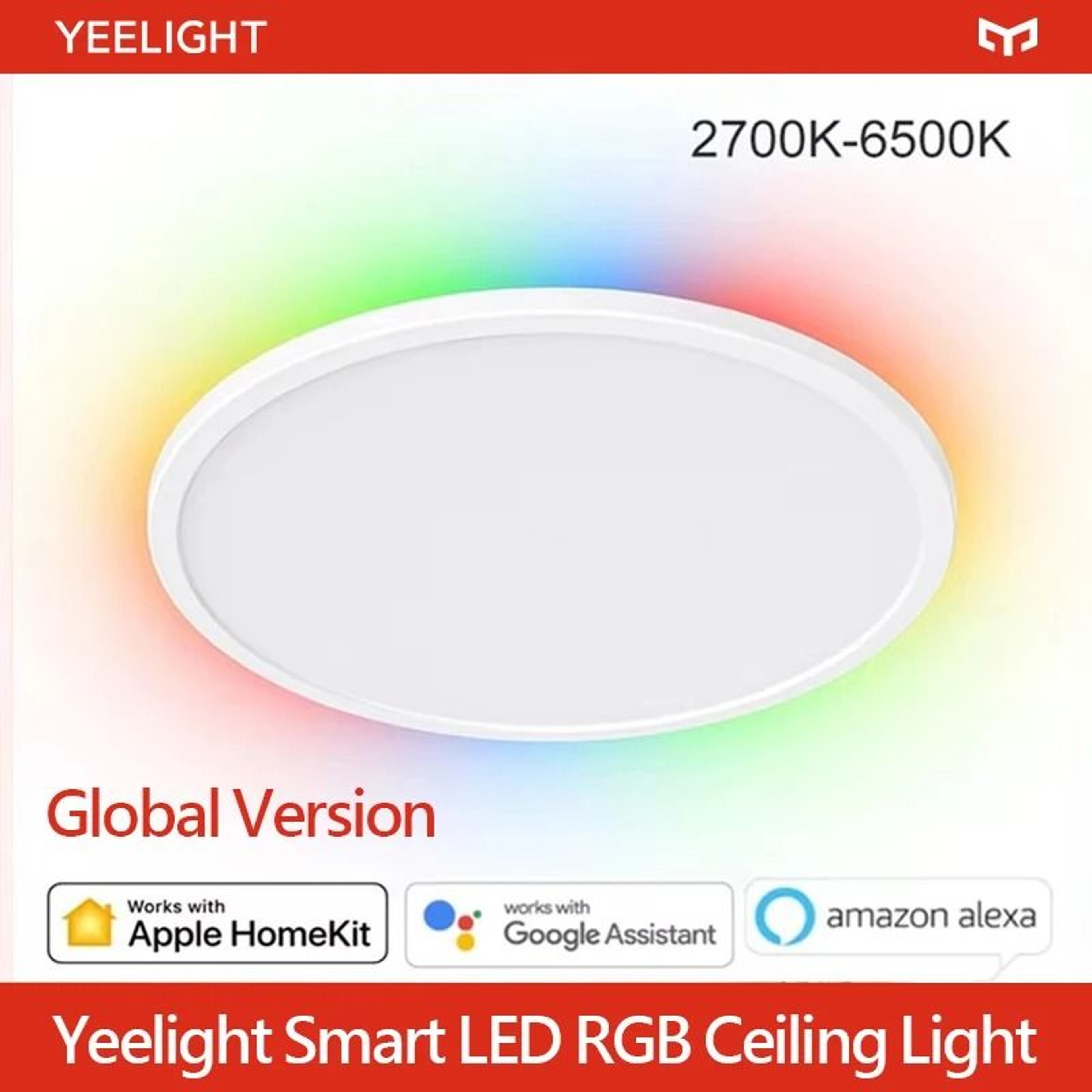 Smart RGB Wifi Ceiling Light With Dimmable Voice Control 0