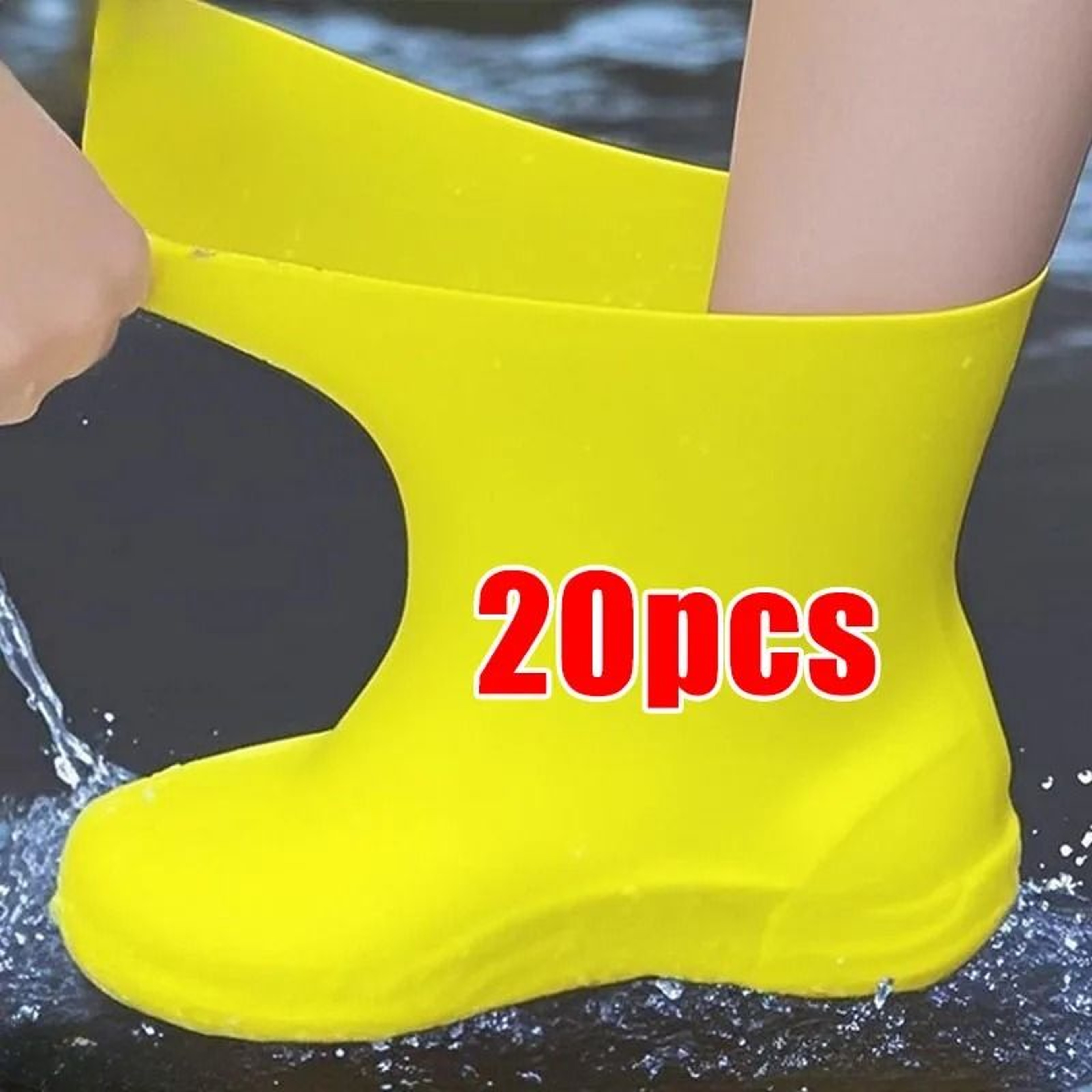 Reusable Waterproof Rain Shoe Covers With Non Slip Sole 0