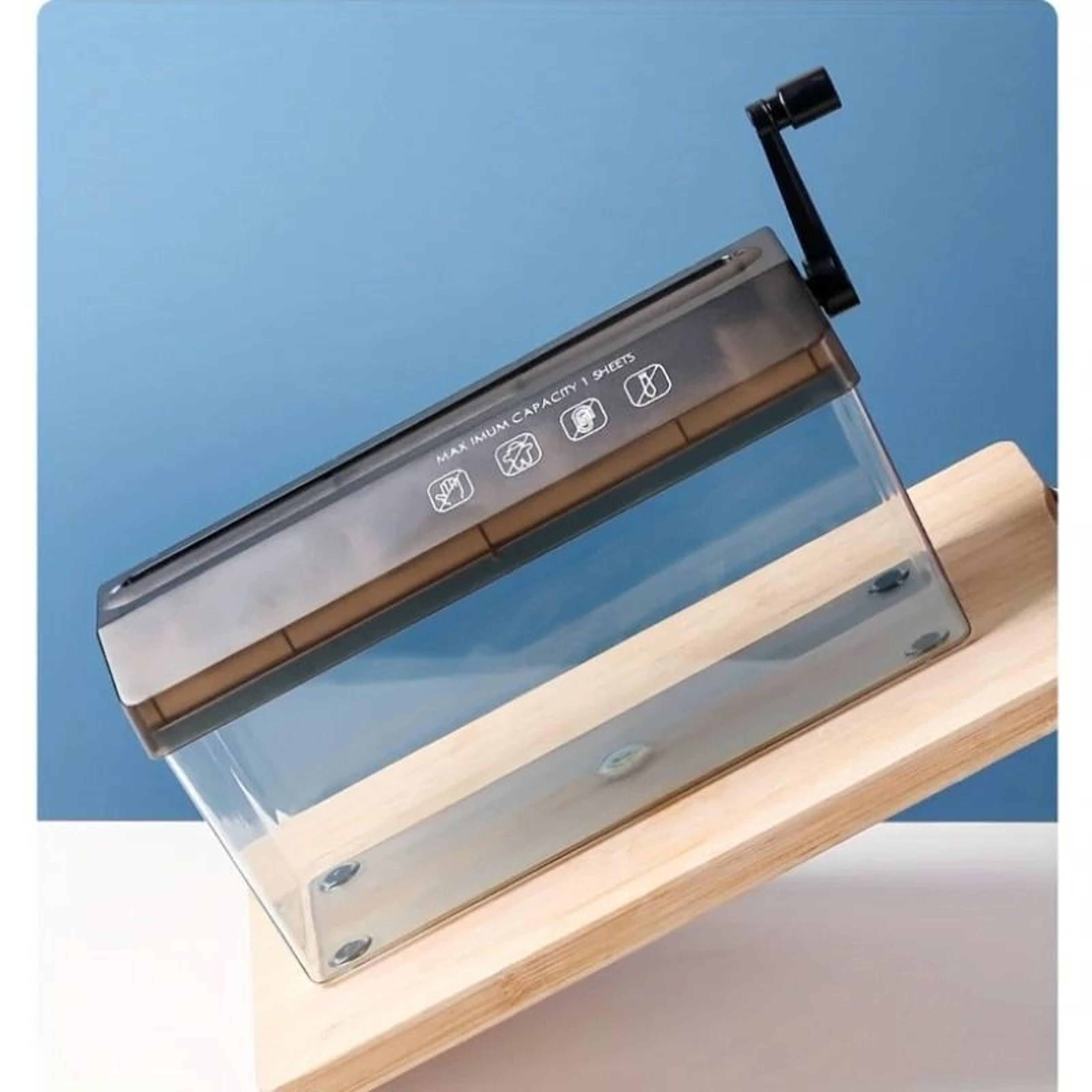 Portable Manual Paper Shredder Cross Cut Desktop Document Shredder 5
