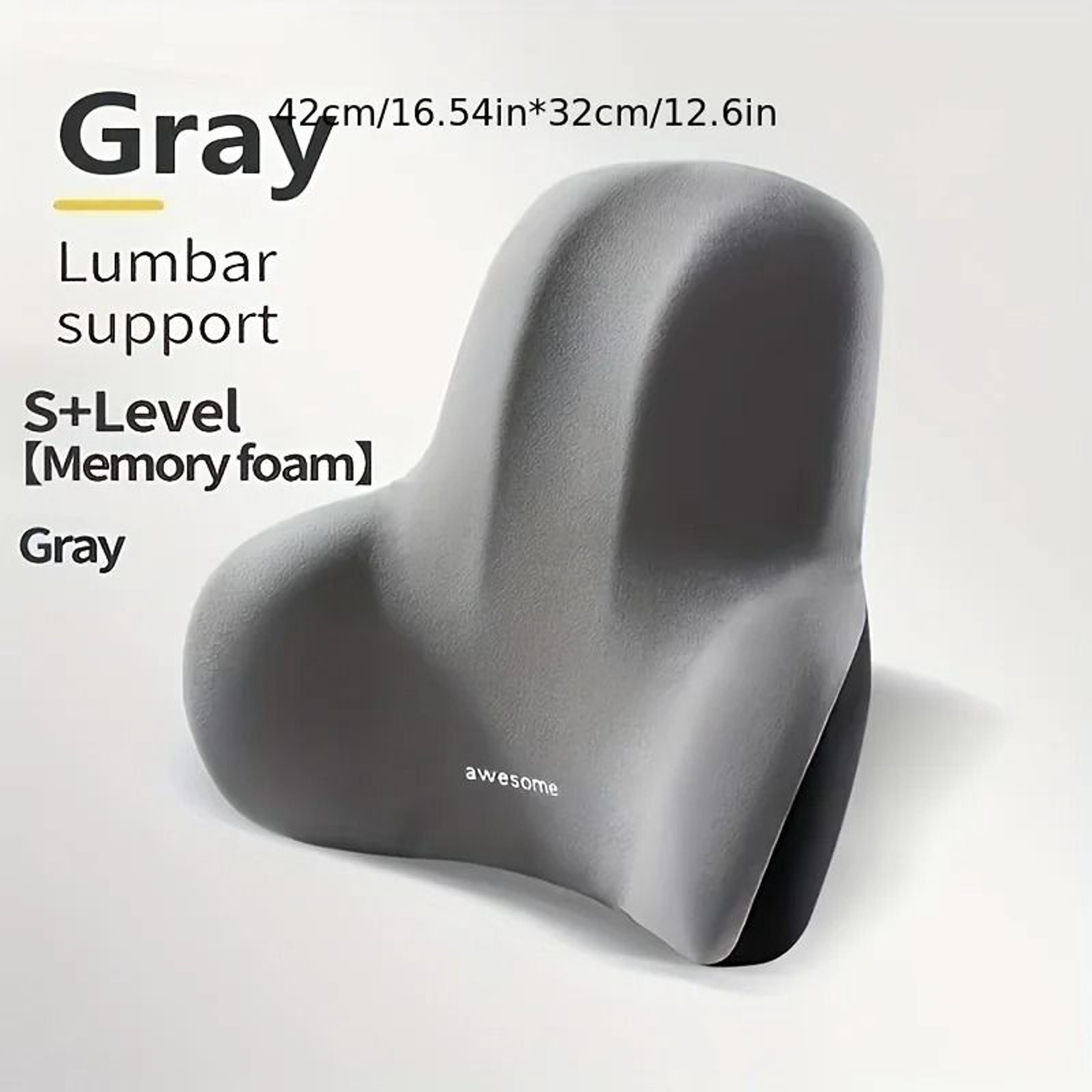 Memory Foam Lumbar Support Pillow For Office Car And Gaming Chairs 7