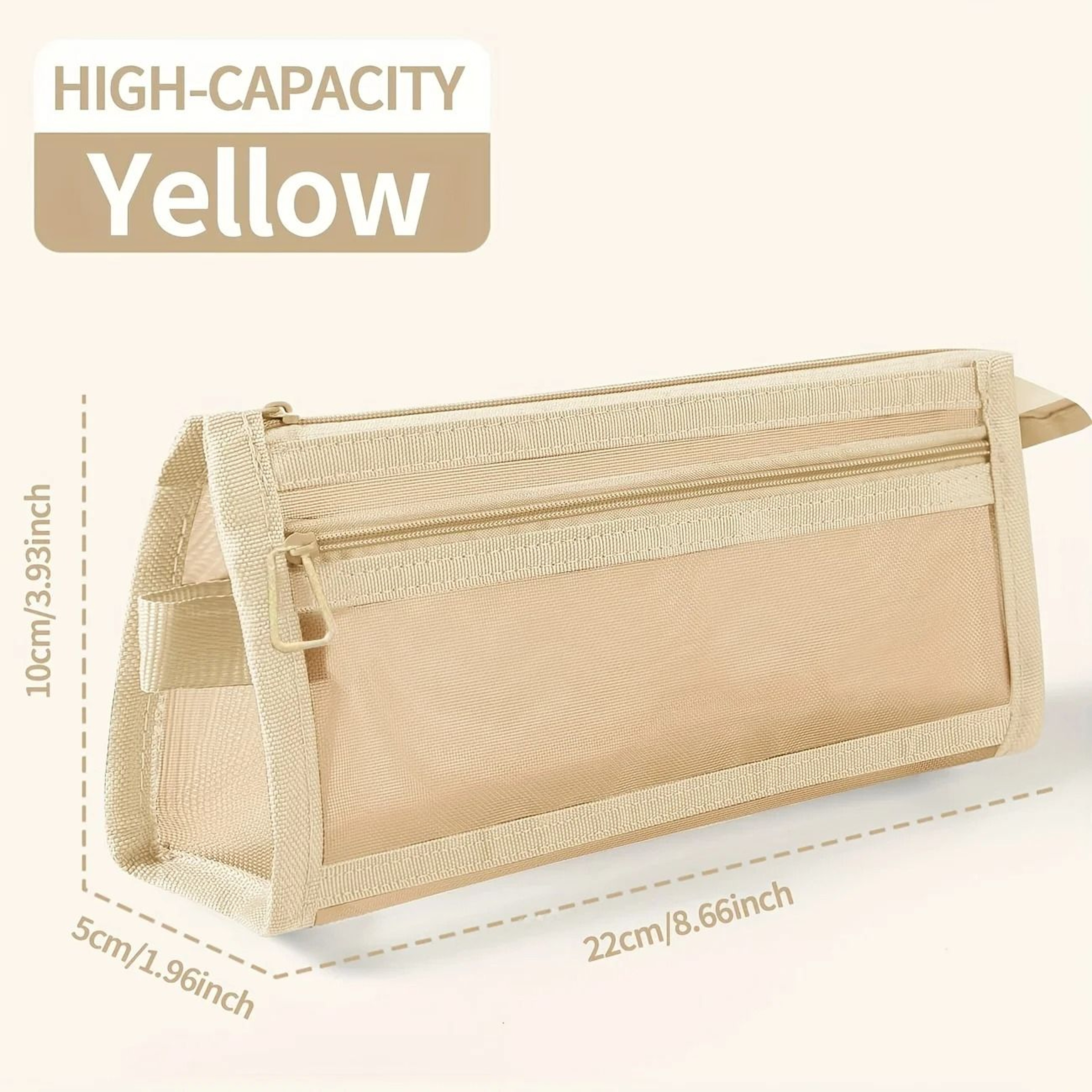 Clear Double Layer Pencil Pouch With Handle And Zipper 7