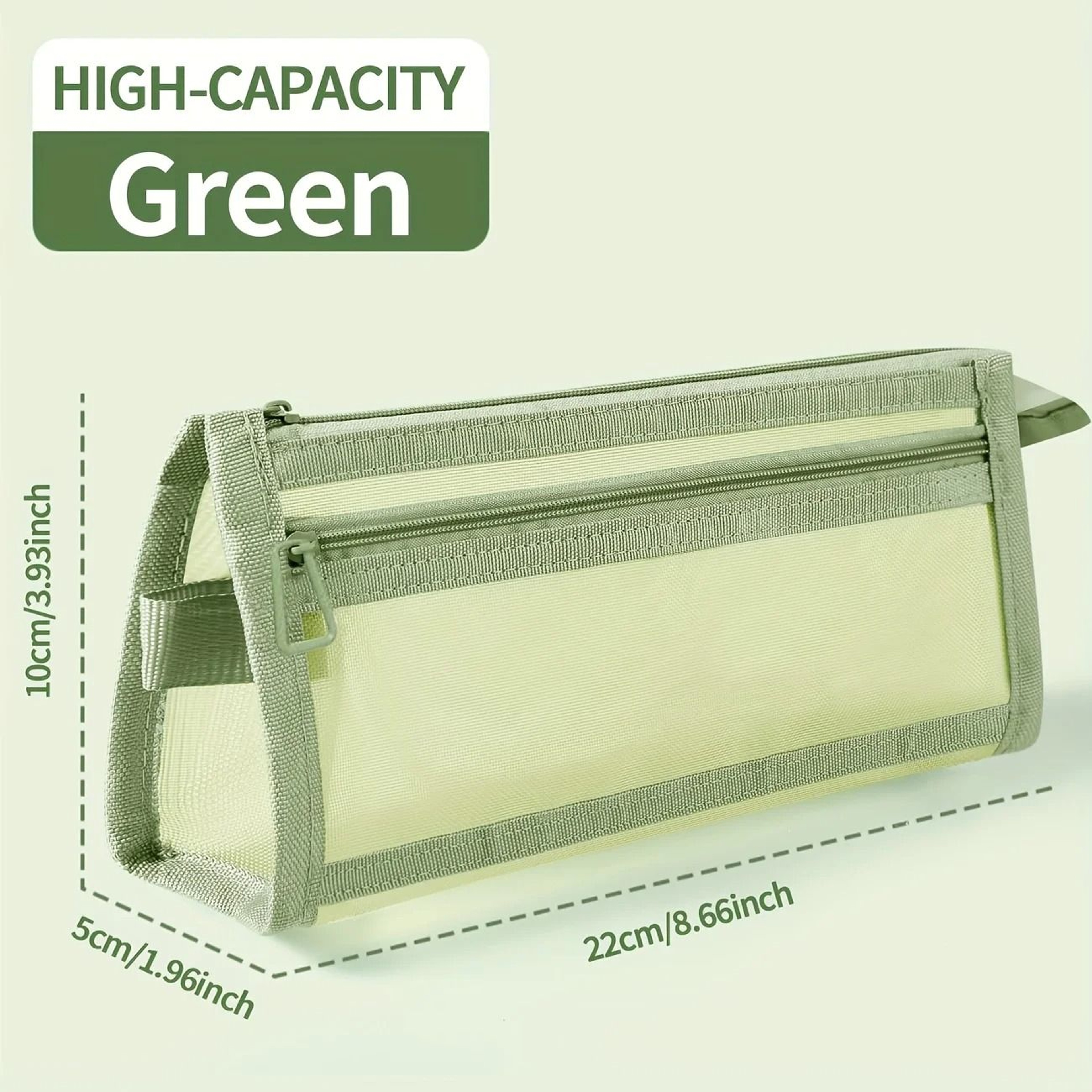 Clear Double Layer Pencil Pouch With Handle And Zipper 8