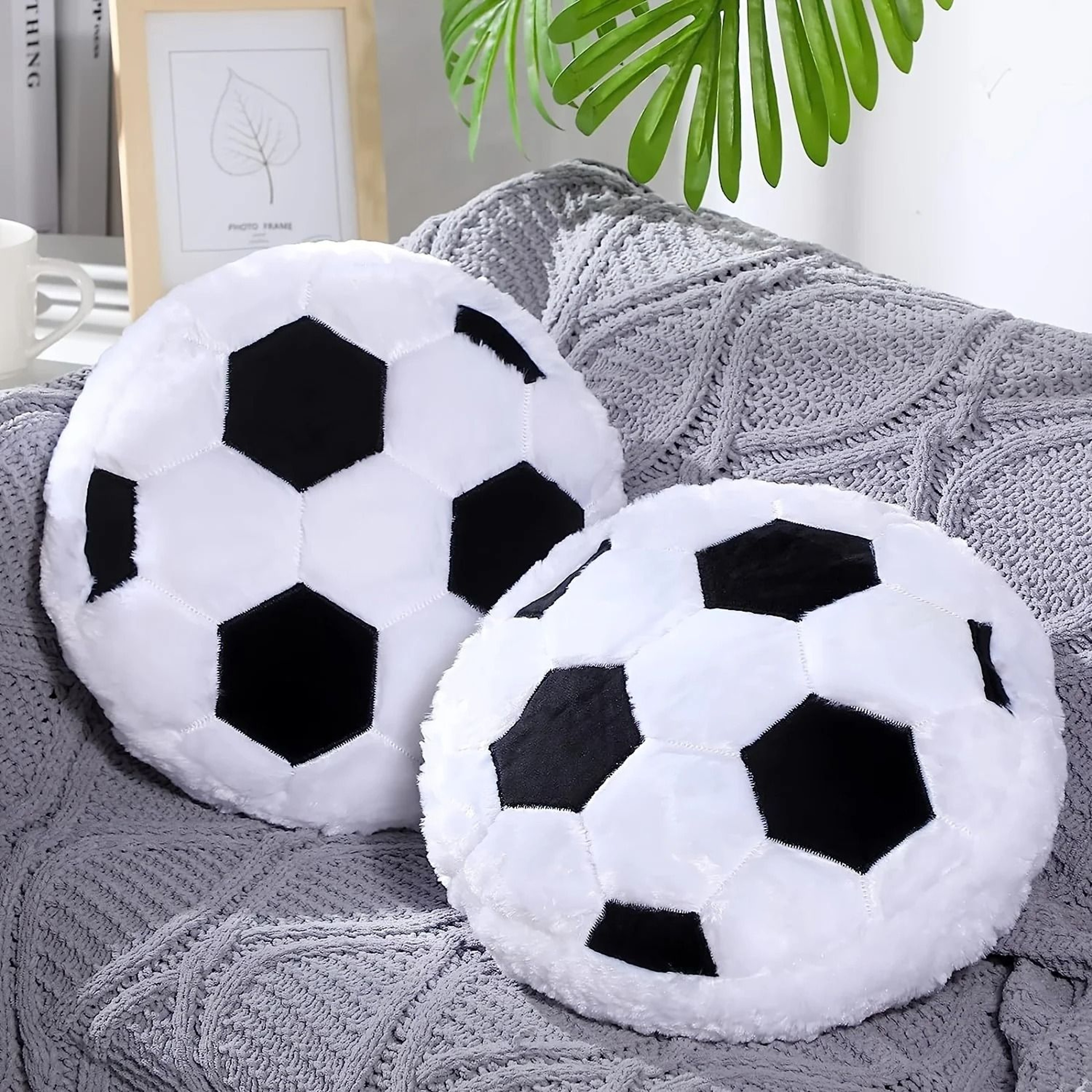 Soccer Ball Plush Pillow Sports Fan Cushion For Home Decor 0