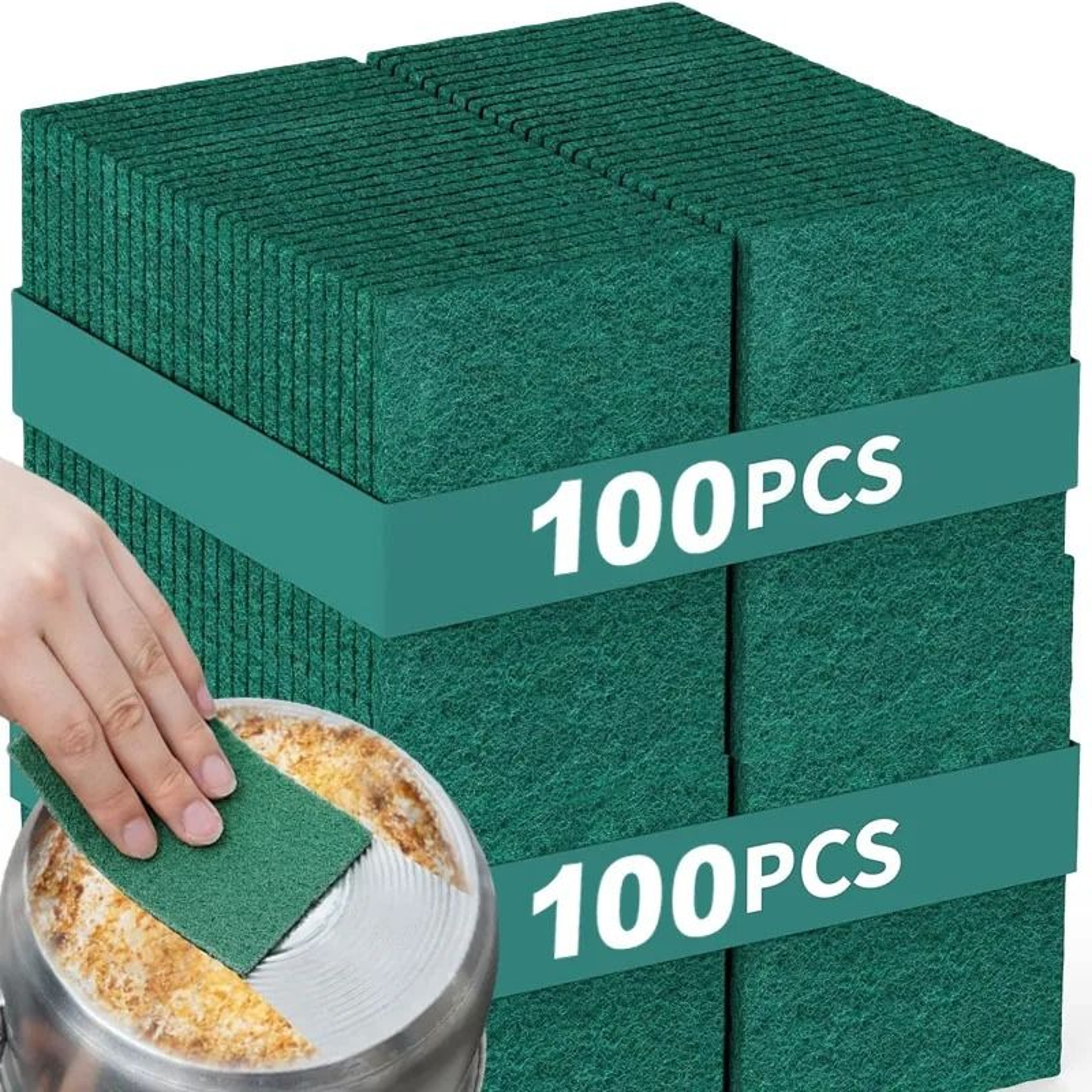Scratch Free Reusable Kitchen Scrub Pads Multipurpose Dishwashing Cleaning Sponges 0