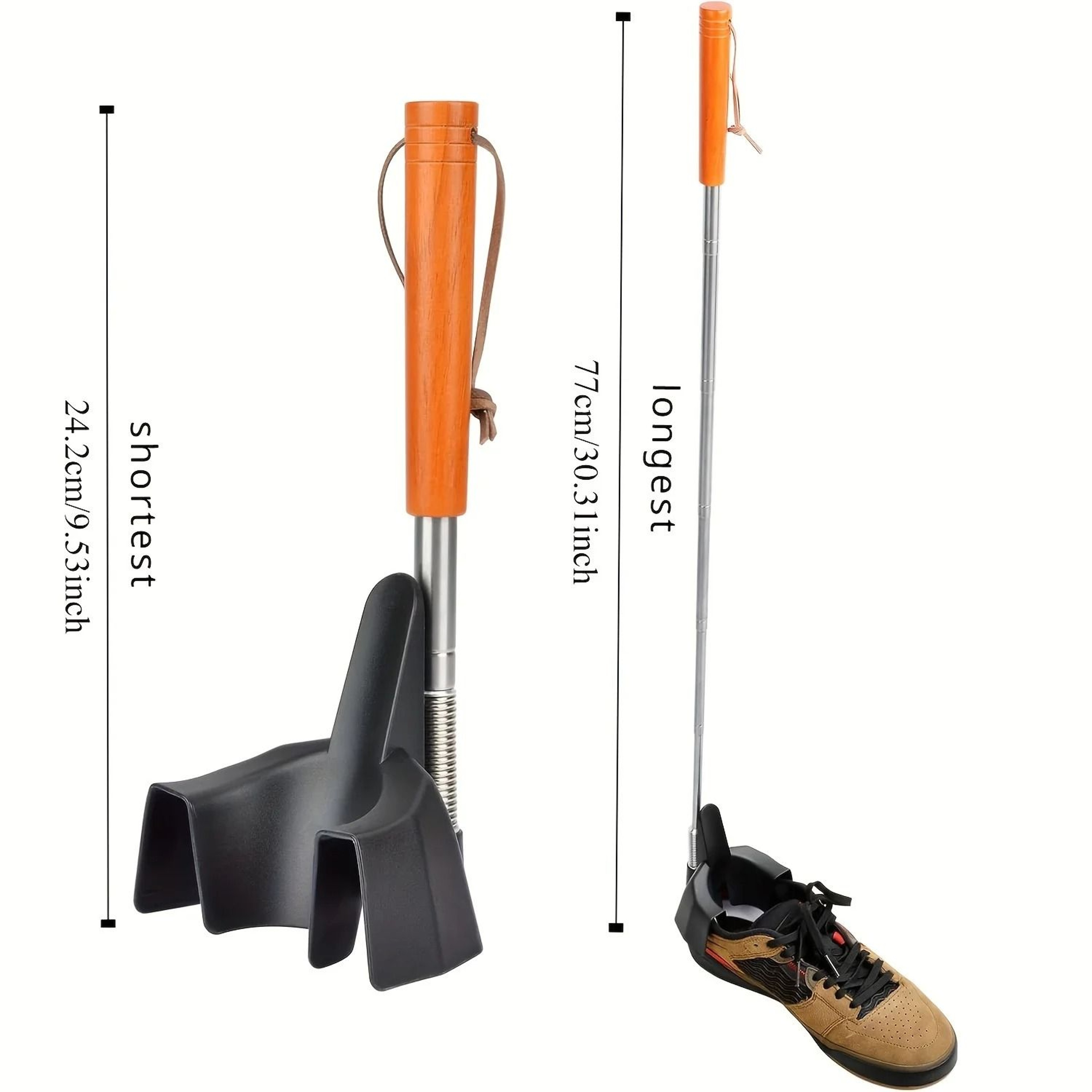 31 Inch Stainless Steel Long Handle Shoe Horn For Seniors Boots And Sneakers 3