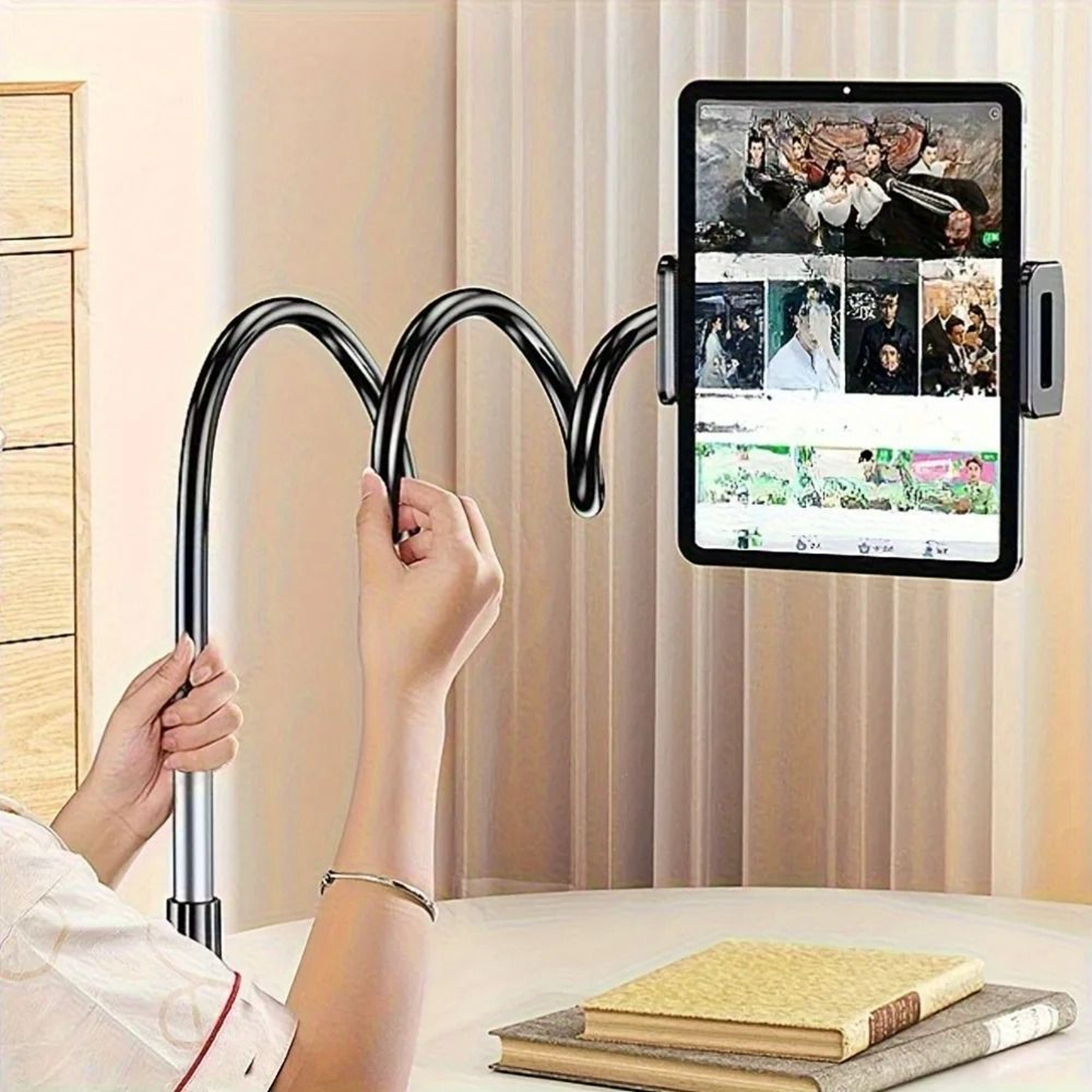 Flexible Gooseneck Tablet Stand Adjustable Phone Holder For Bed Desk And Table 1