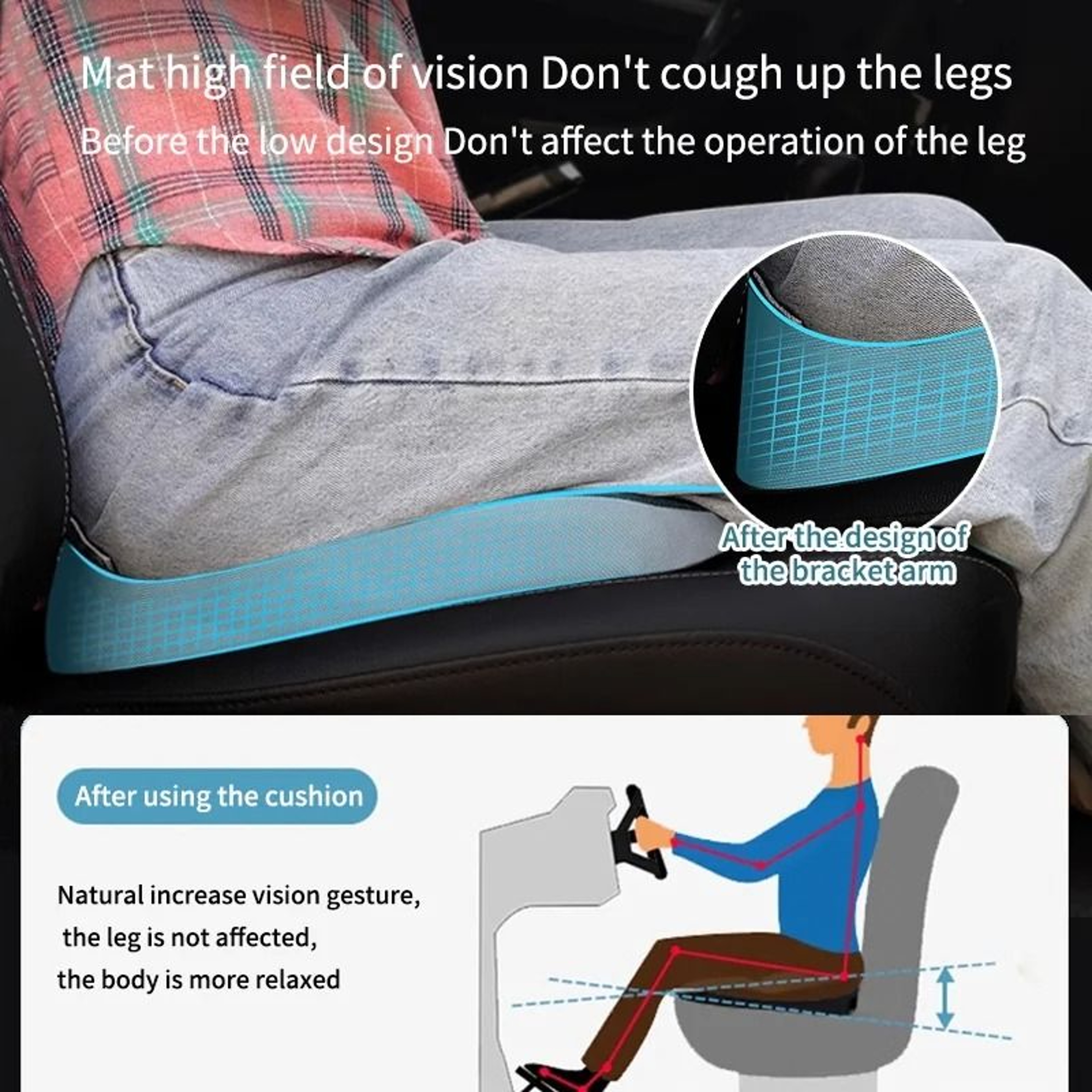Orthopedic Memory Foam Seat Cushion For Tailbone Support 4