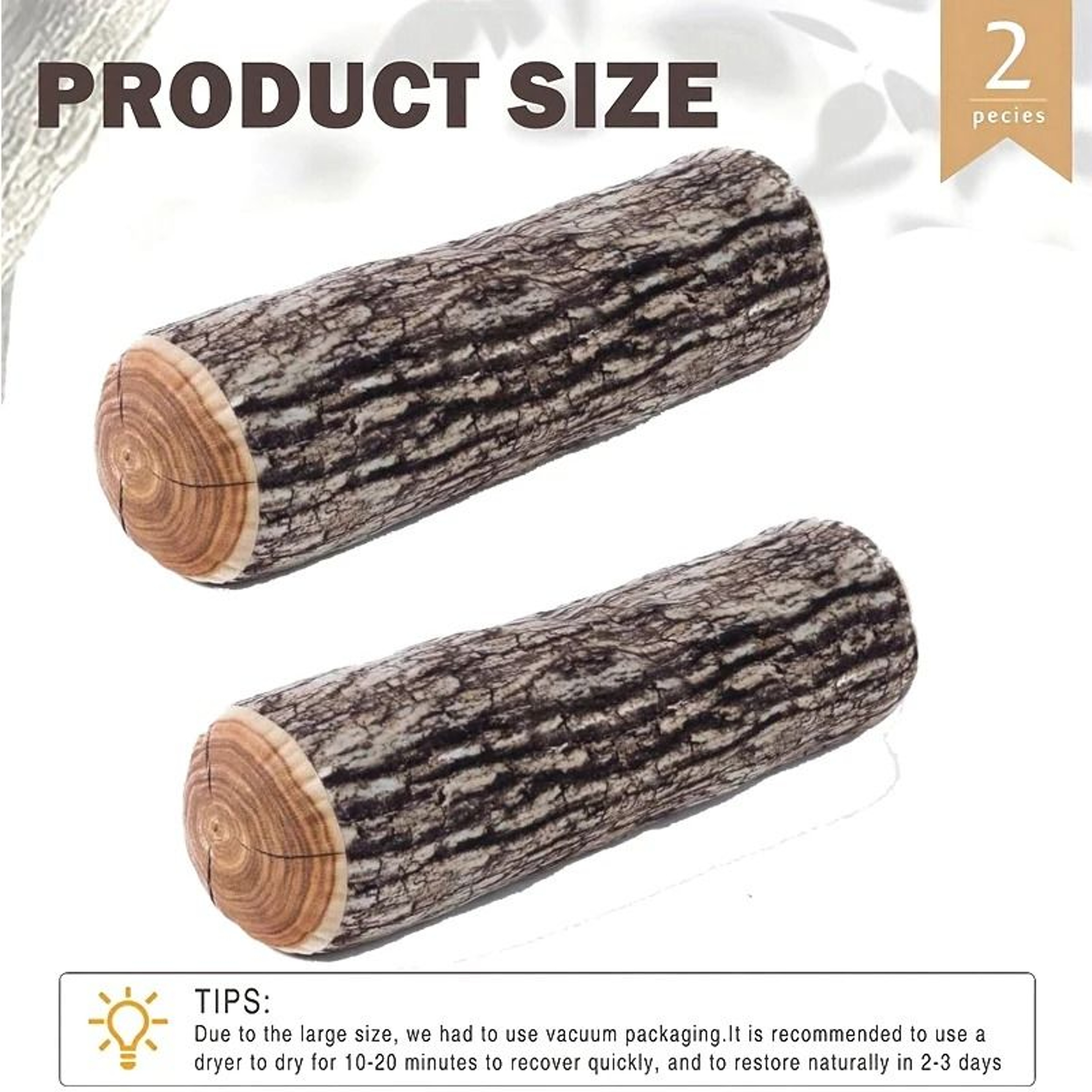 3D Printed Log Throw Pillow Round Cylinder Cushion For Kids Room Sofa And Floor Decor 2