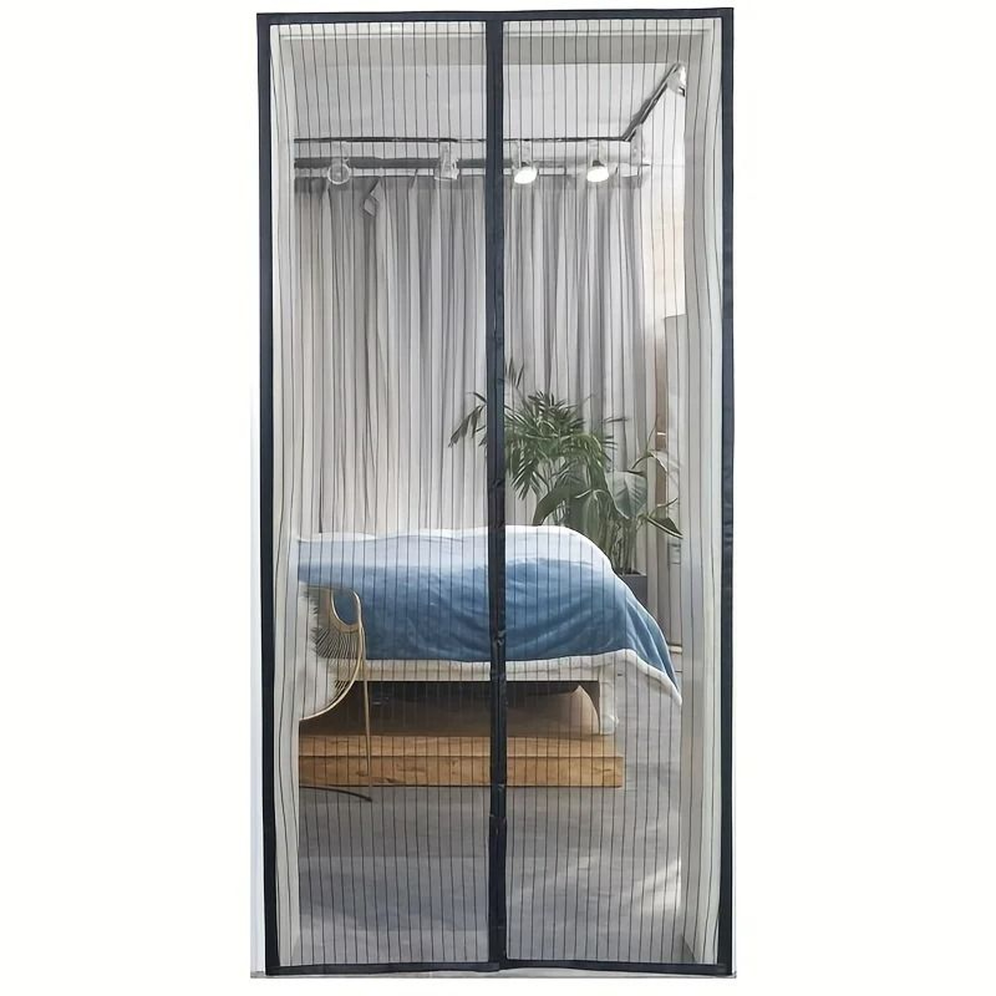 Heavy Duty Magnetic Screen Door Self Closing Mesh Curtain For Insect Protection 5