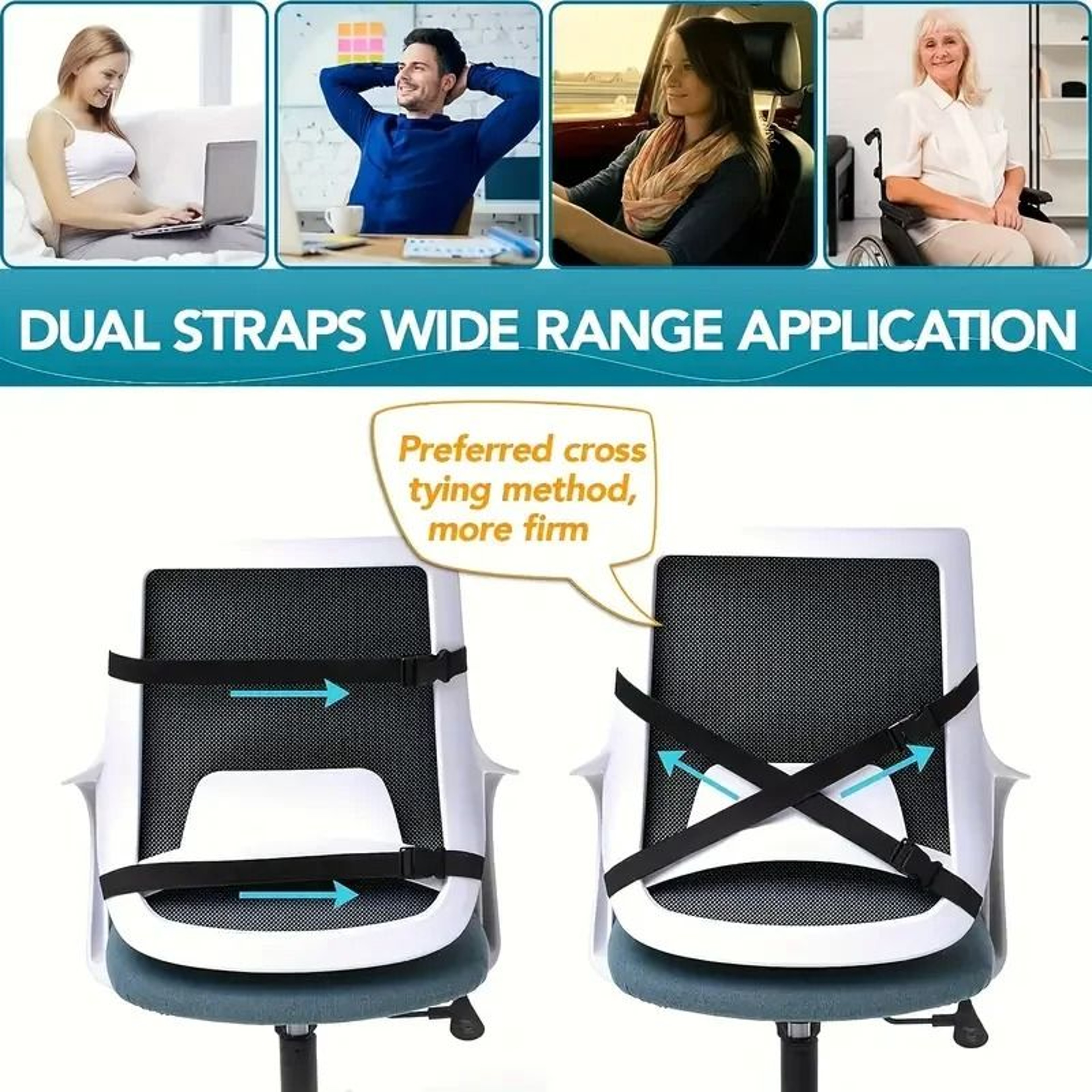 Memory Foam Lumbar Support Pillow With Adjustable Spine Cushion And Breathable Mesh Cover 5