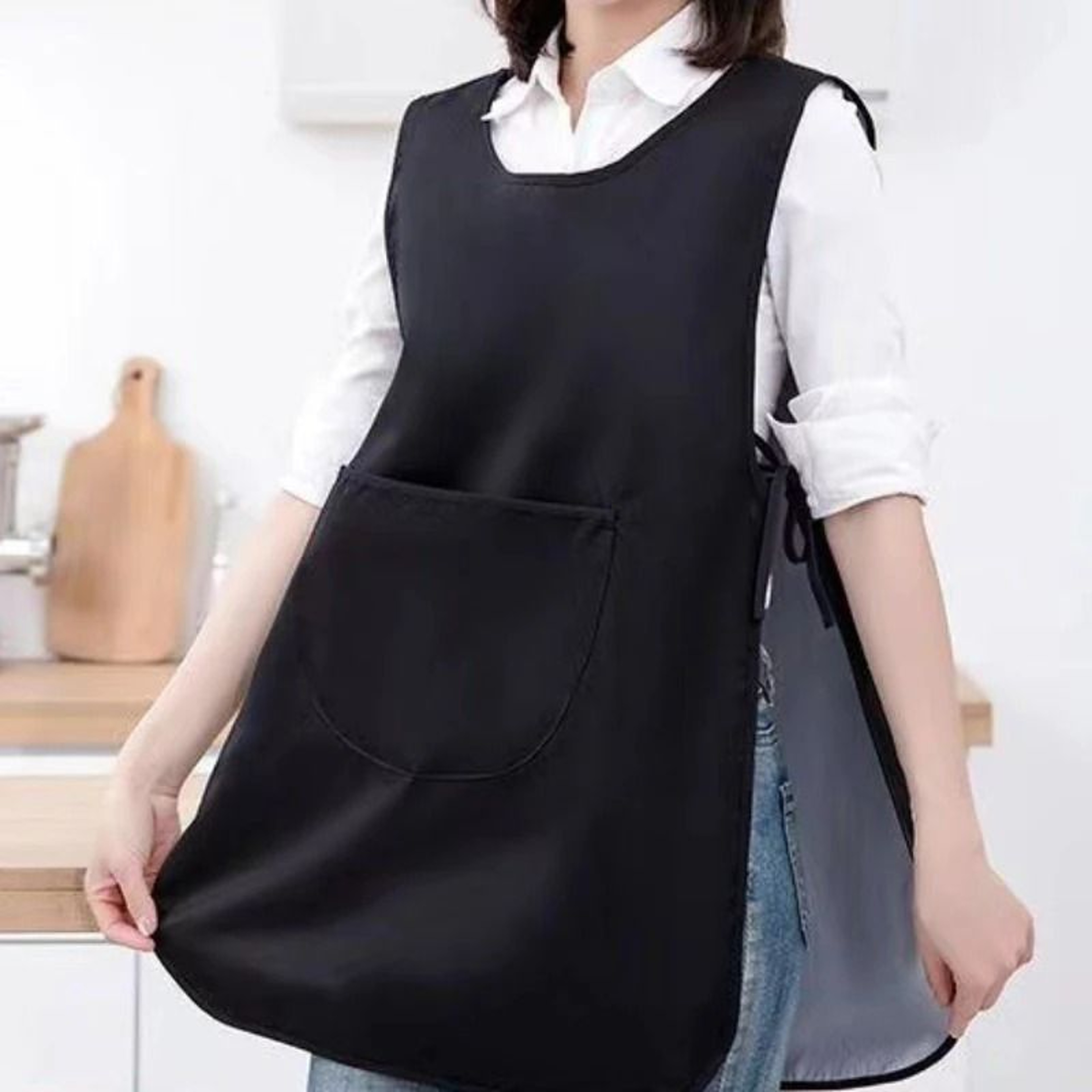 Canvas Chef Apron Adjustable Work Apron For Kitchen Grill Cafe Salon And Studio 2
