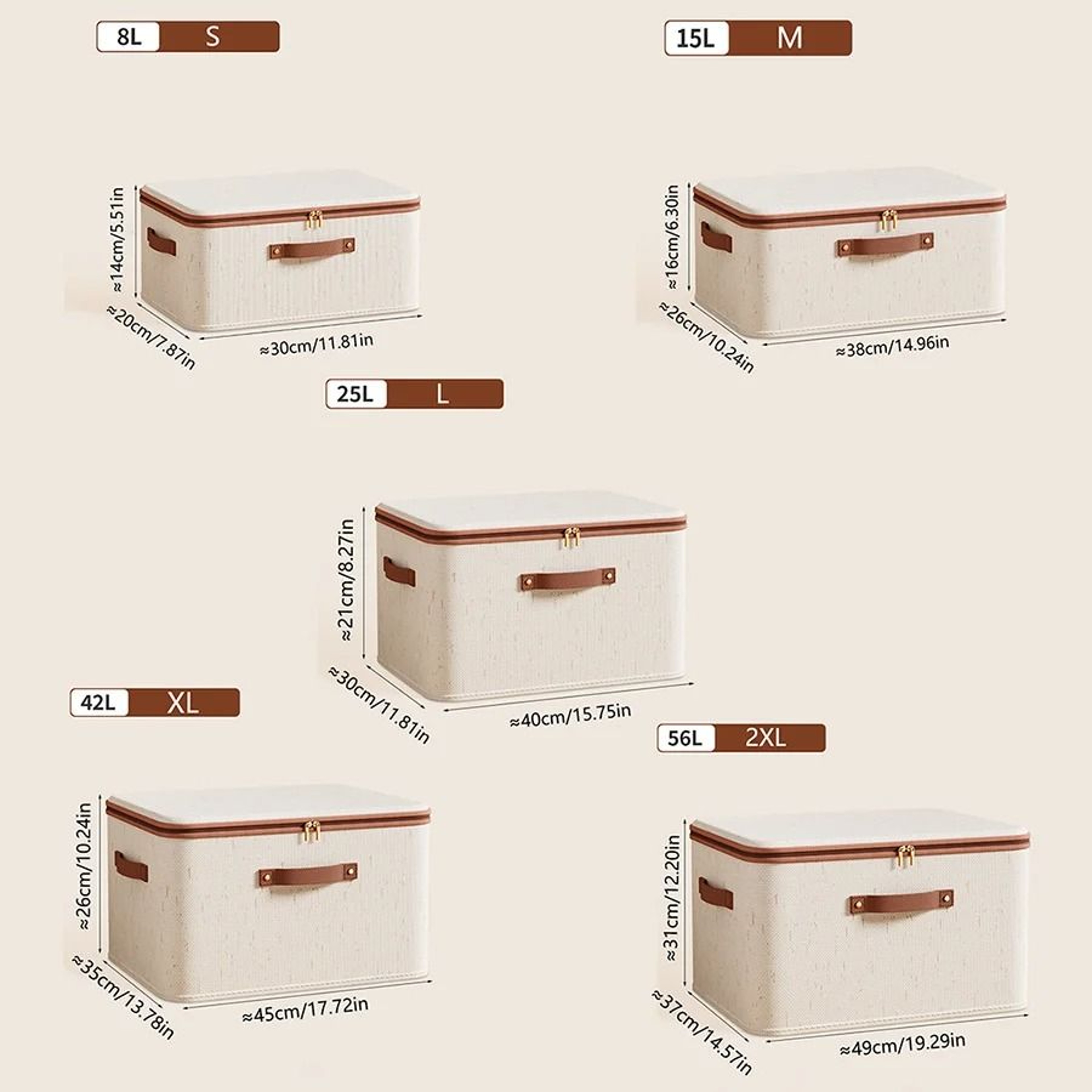 Foldable Linen Under Bed Storage Box with Lid and Double Zippers – view 8