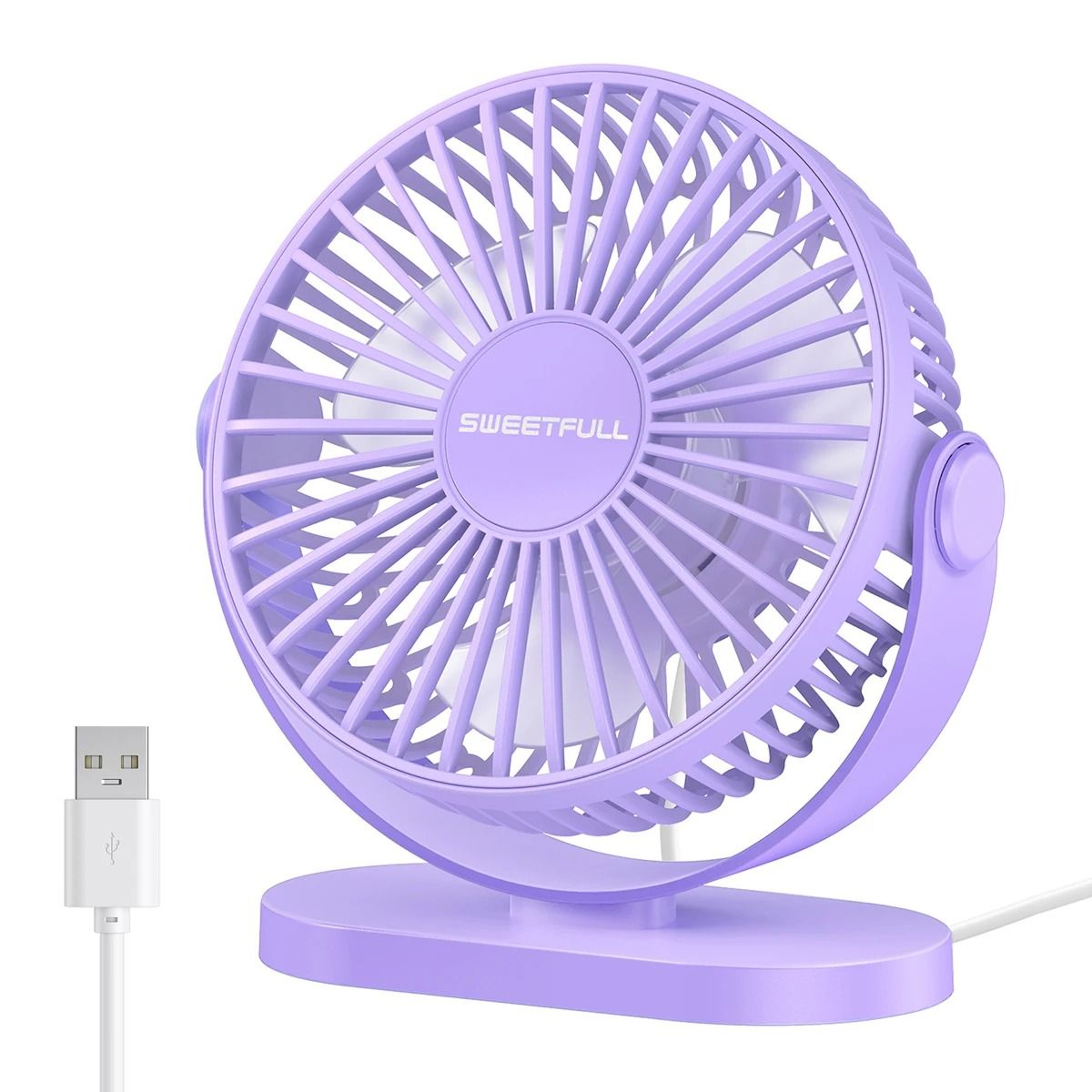 USB Mini Desk Fan With Wall Mount And 3 Speed Air Circulation 10