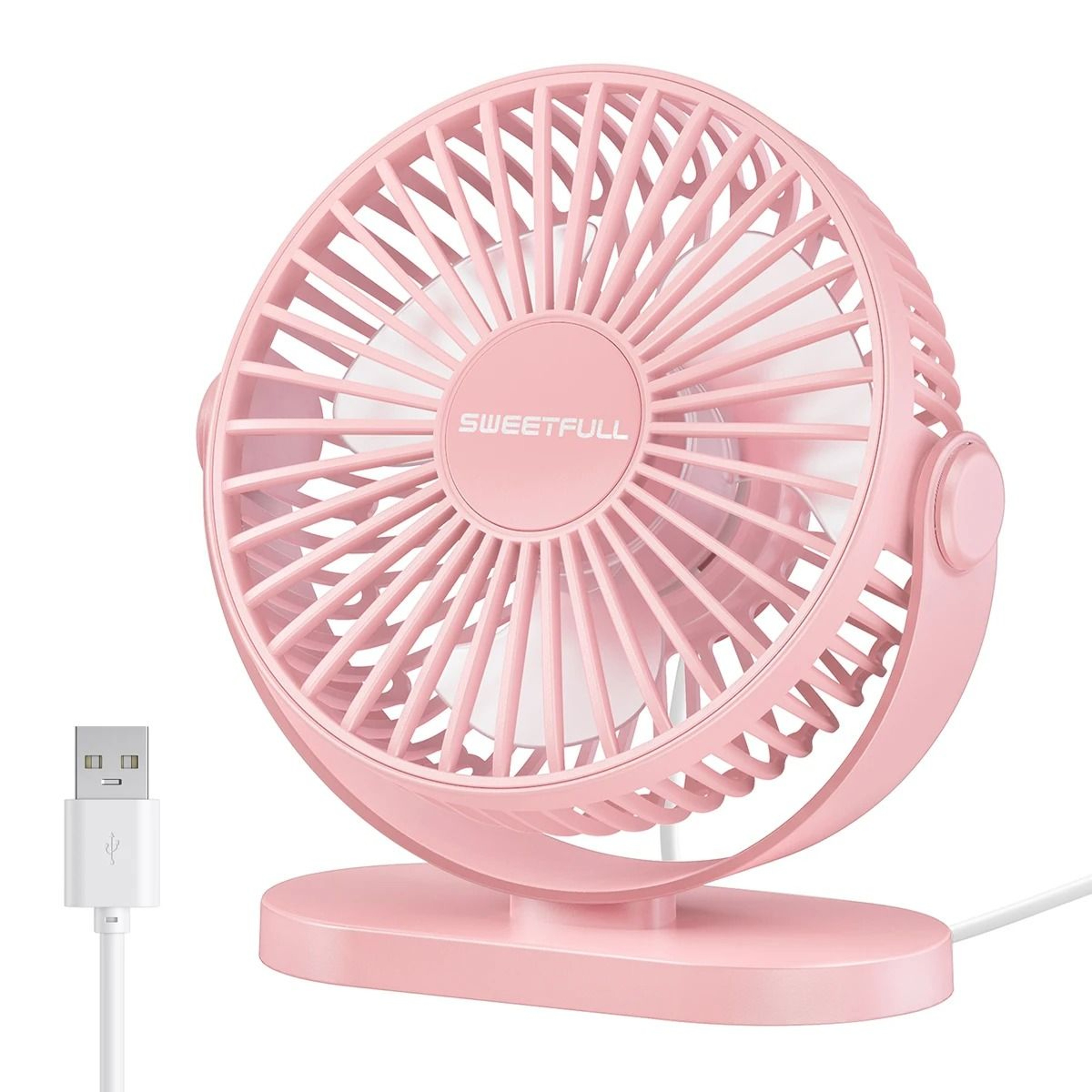 USB Mini Desk Fan With Wall Mount And 3 Speed Air Circulation 7