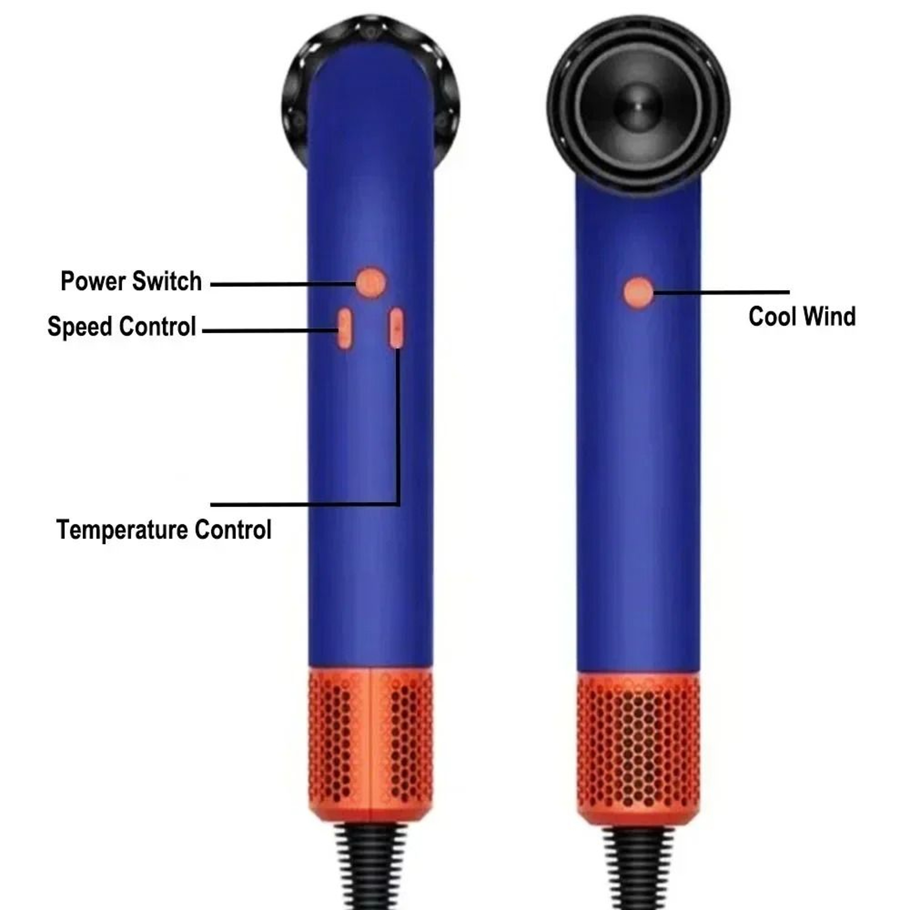 High Speed Negative Ion Hair Dryer With Bend Tube Nozzle 4