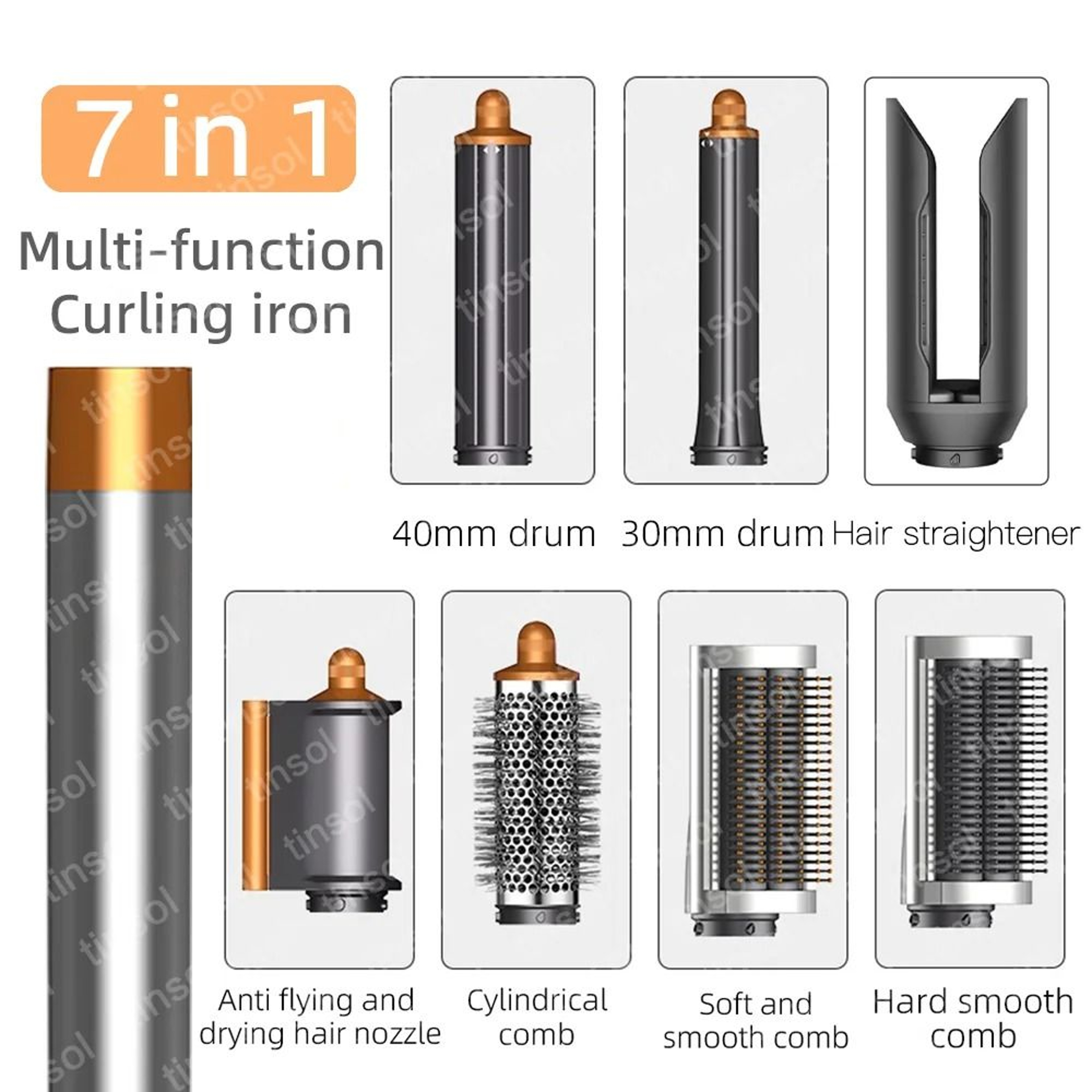 7 In 1 Hair Styler Hot Air Brush Curling And Straightening Set 8