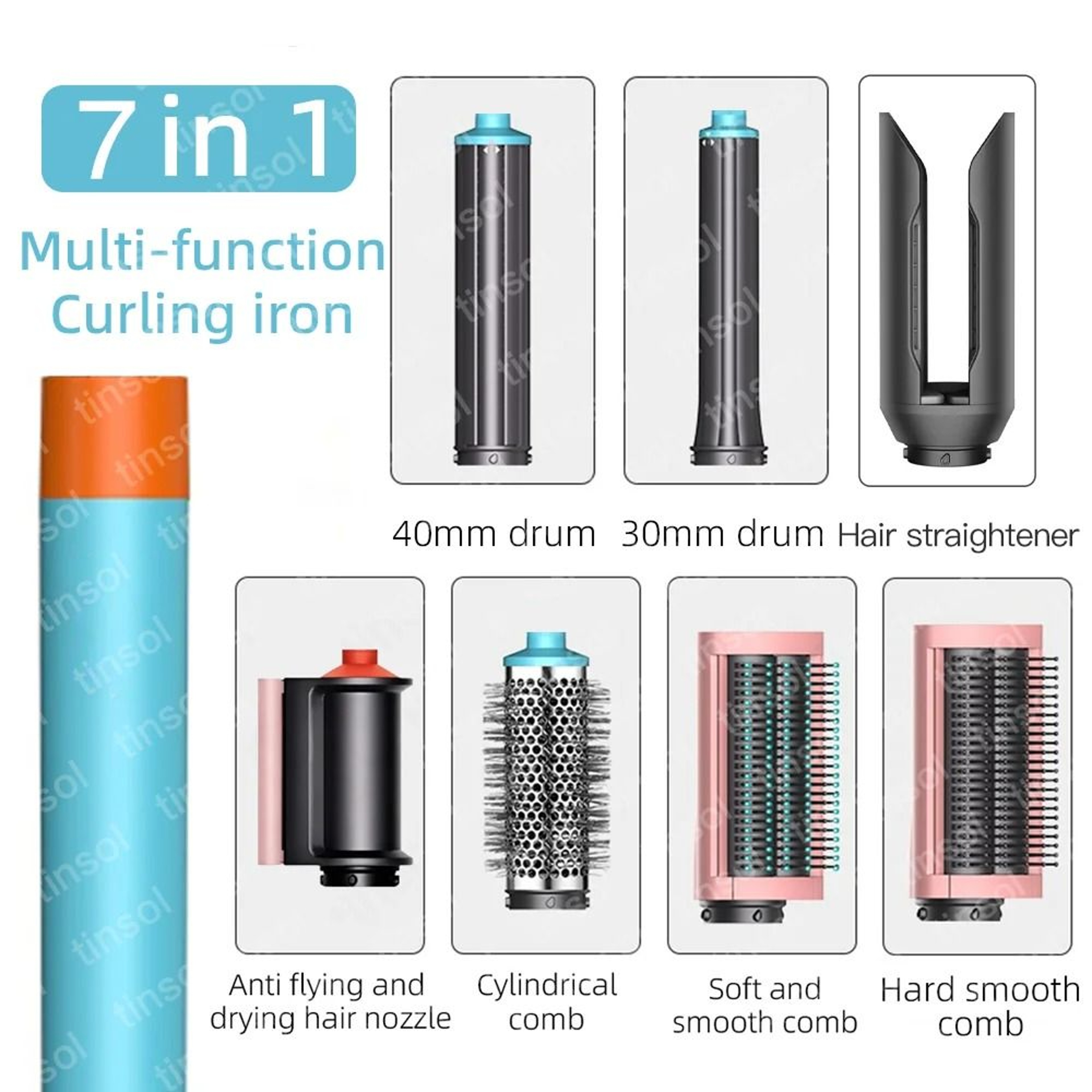 7 In 1 Hair Styler Hot Air Brush Curling And Straightening Set 13