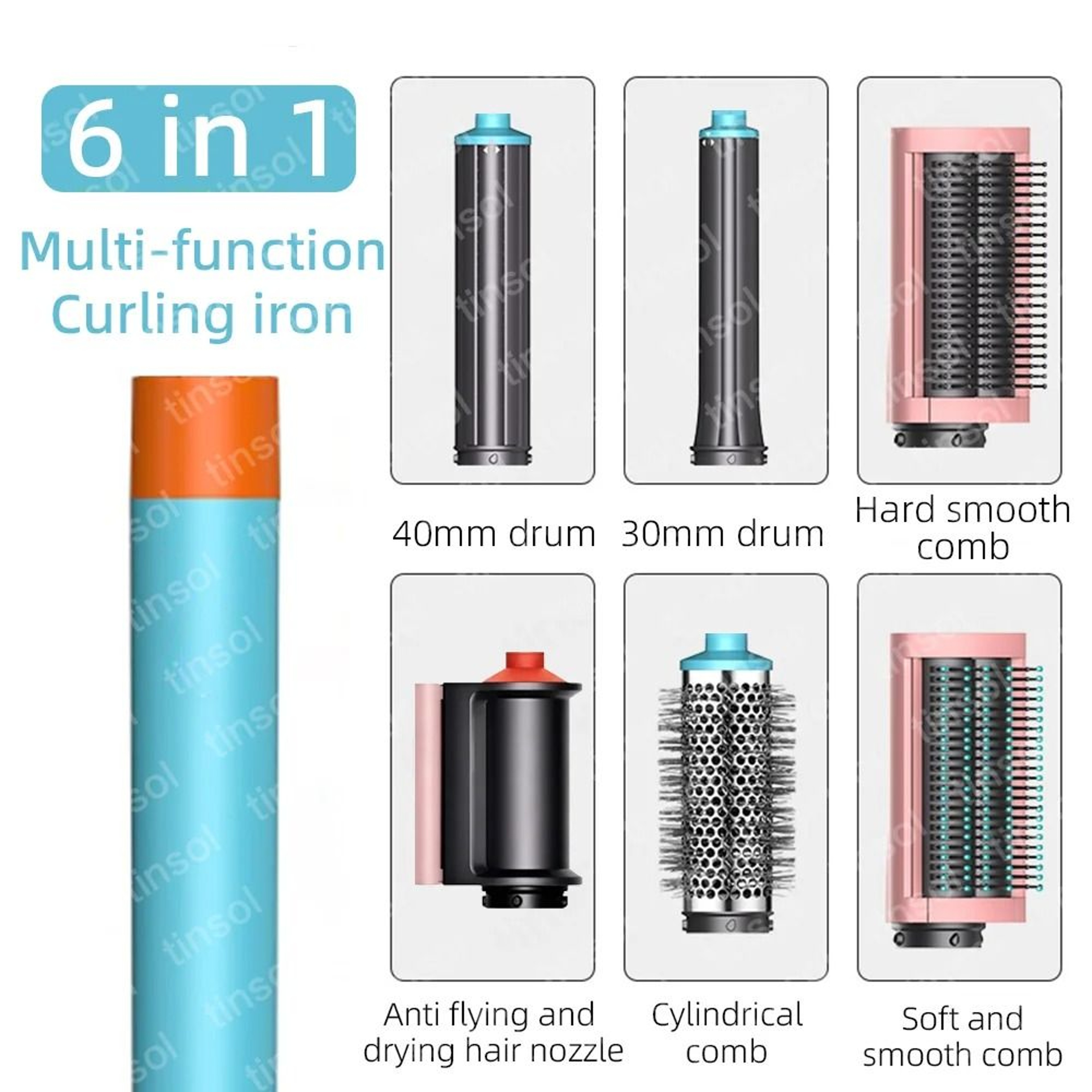 7 In 1 Hair Styler Hot Air Brush Curling And Straightening Set 14