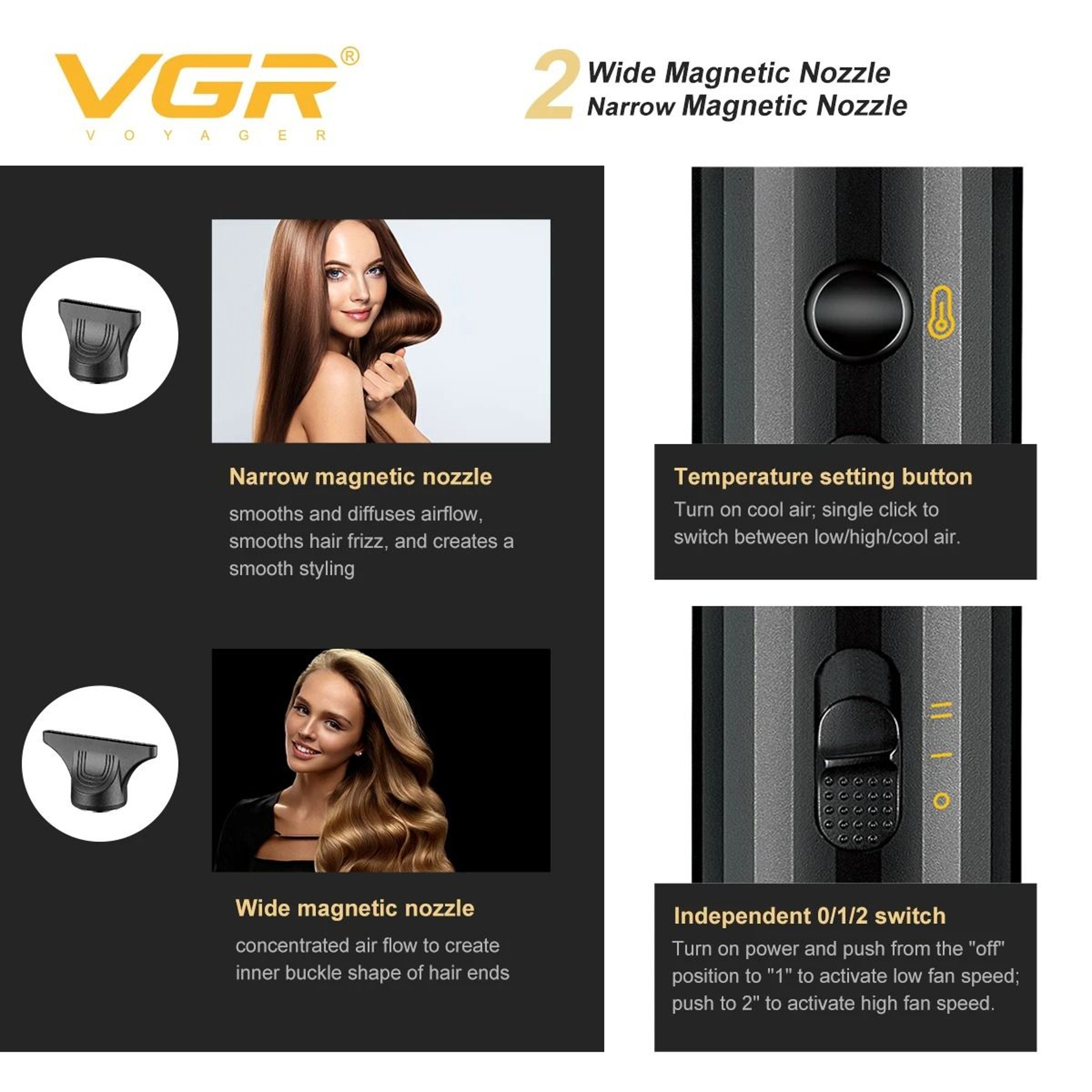 VGR V285 Professional High Speed Ionic Hair Dryer With 110000 RPM Brushless Motor 4