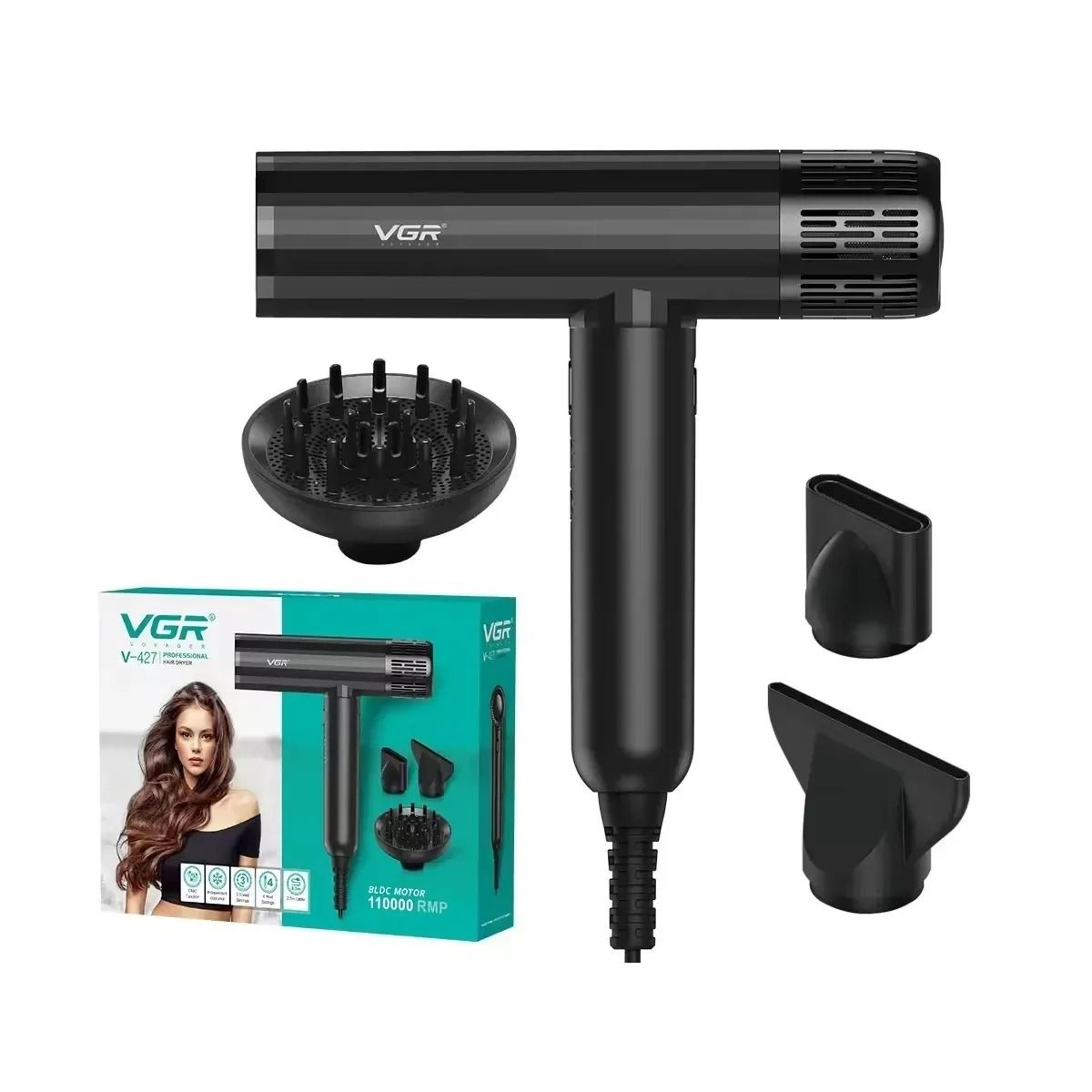 VGR V427 Professional High Speed Ionic Hair Dryer With 110000 RPM Brushless Motor 7