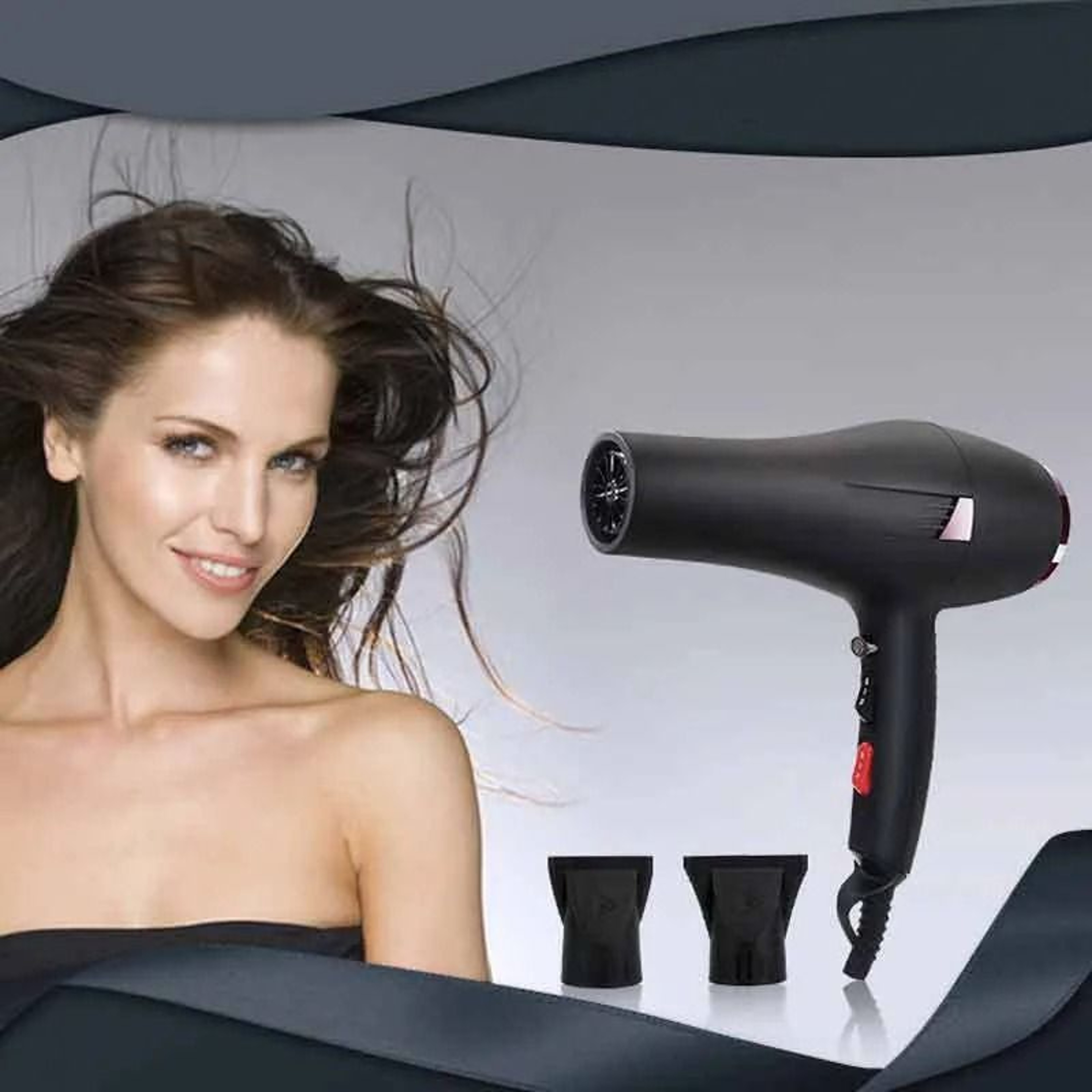 2400W High Speed Ionic Hair Dryer With Vintage Design And Quiet Fast Drying 2