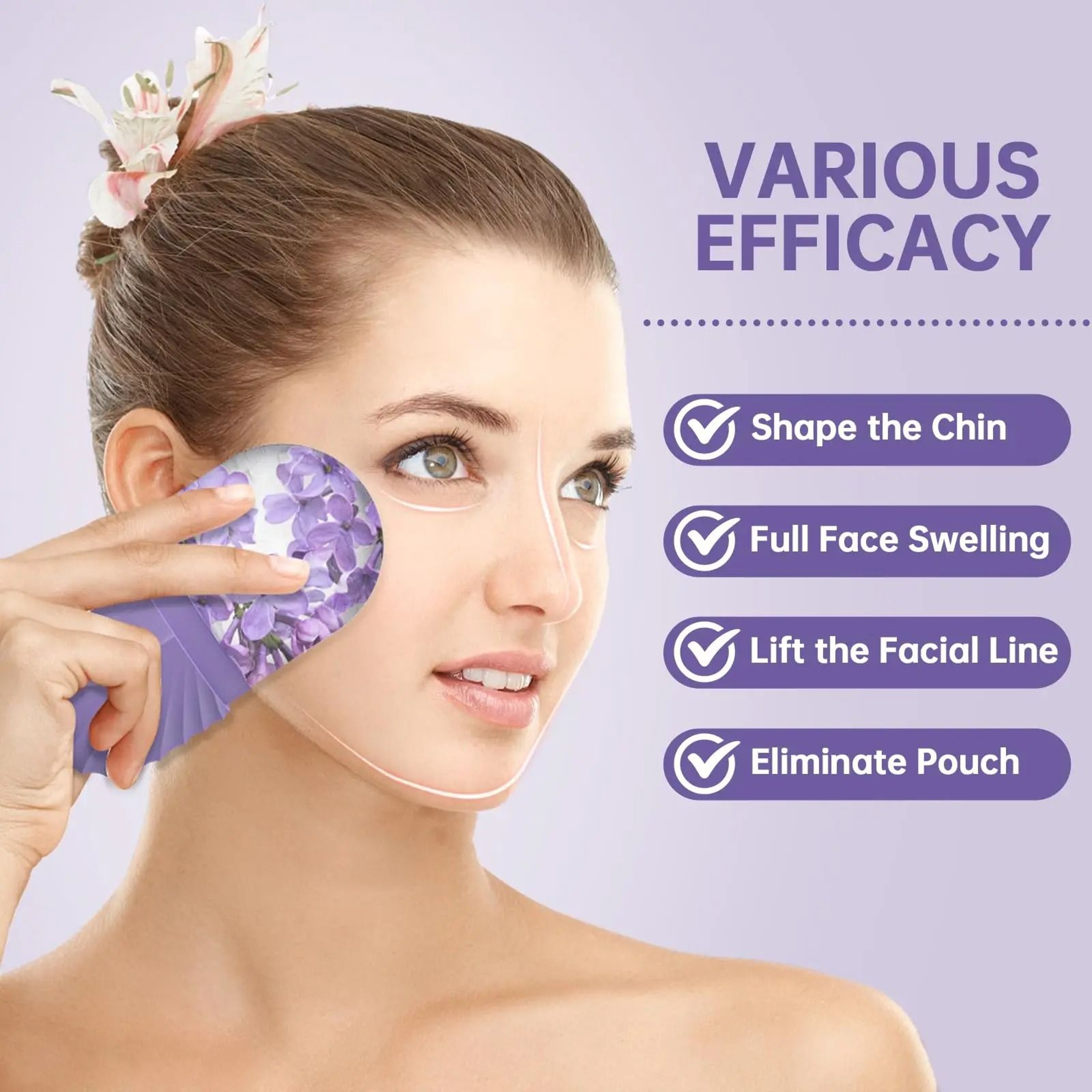 Reusable Ice Face Roller And Gua Sha Facial Massager For Skin Cooling And Lifting 2