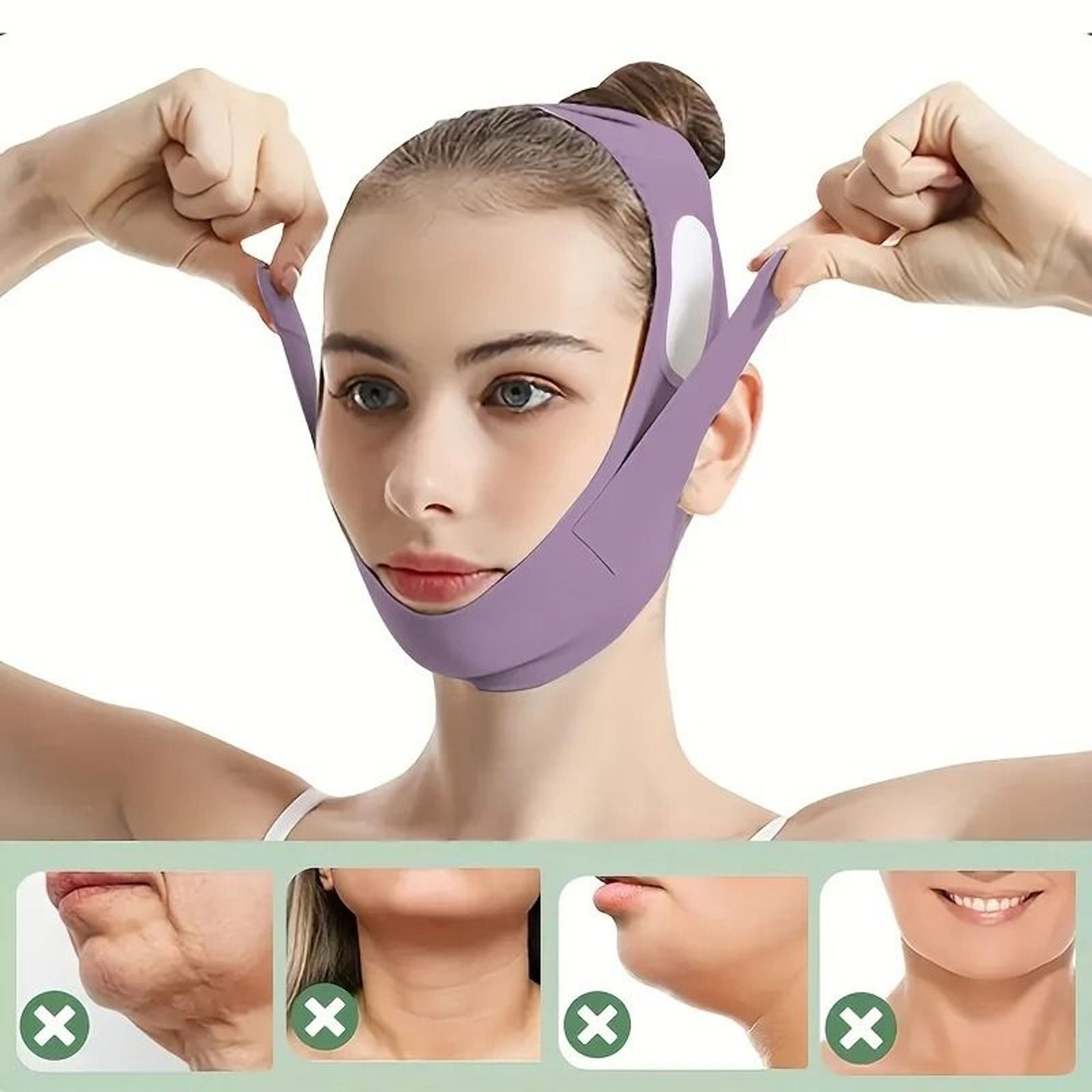Graphene V Shape Face Lift Band Adjustable Jawline Lifting Chin Strap For Men And Women 6
