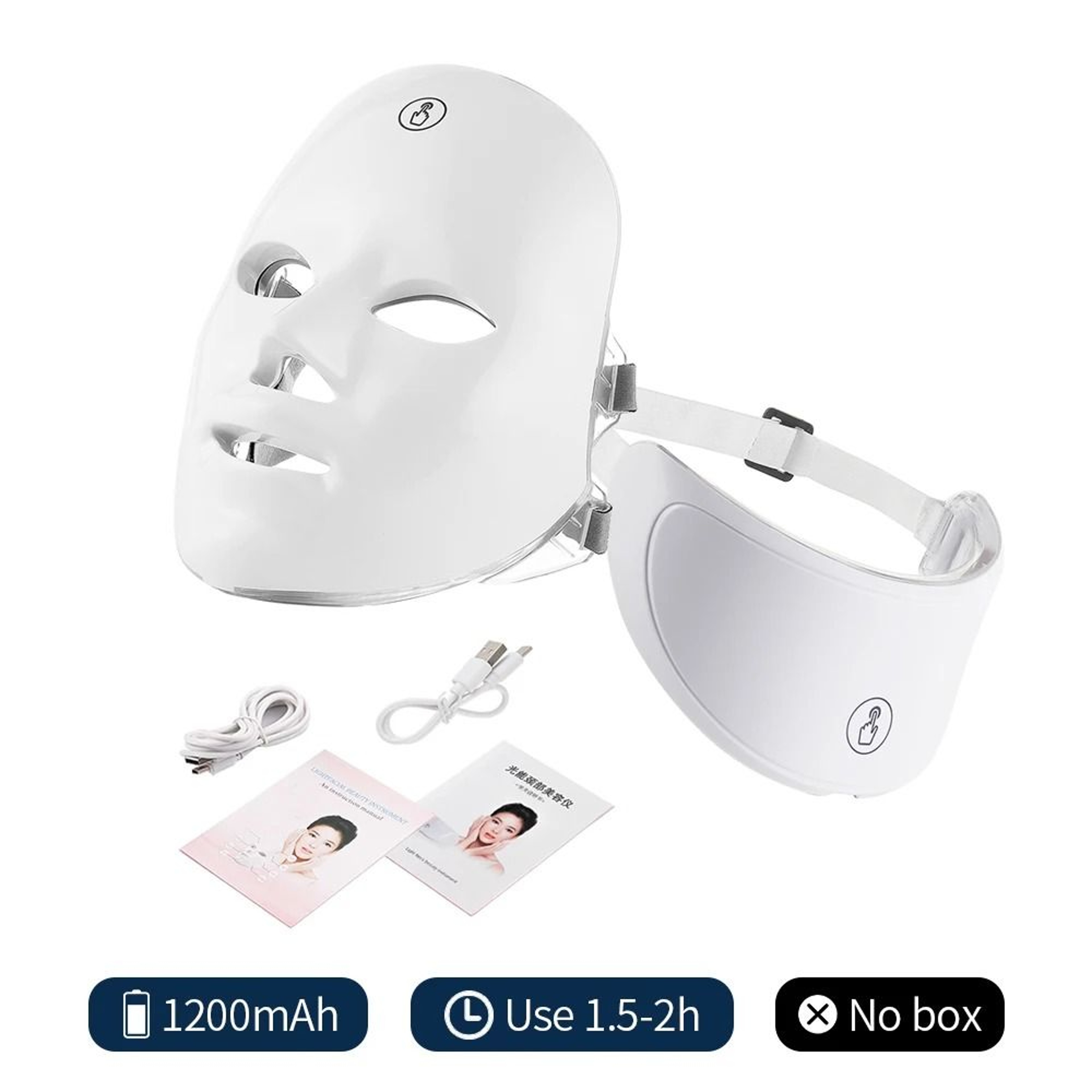7 Color LED Face  Neck Light Therapy Mask For Skin Rejuvenation  Beauty Care 10