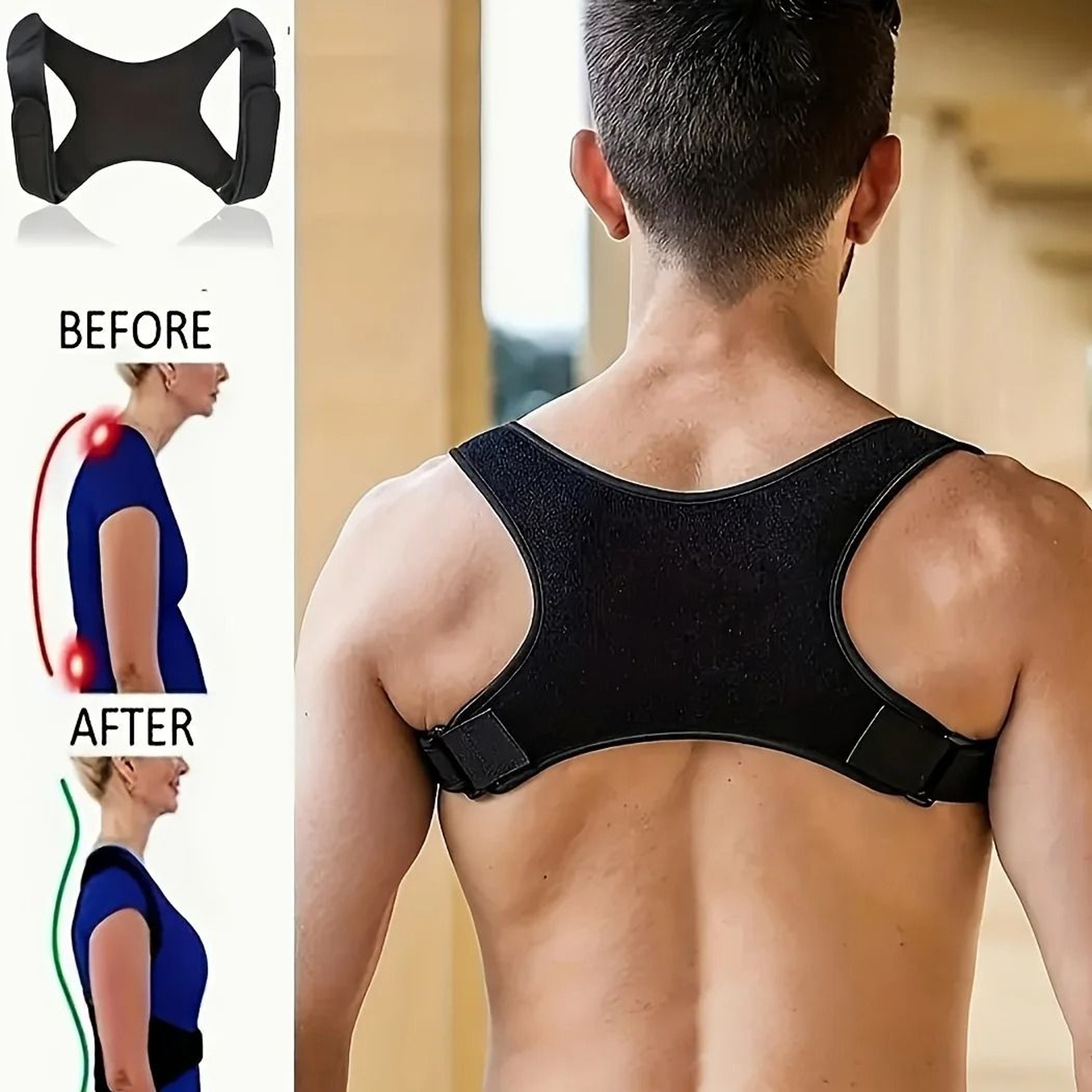 Adjustable Breathable Posture Corrector Back Support Belt 2
