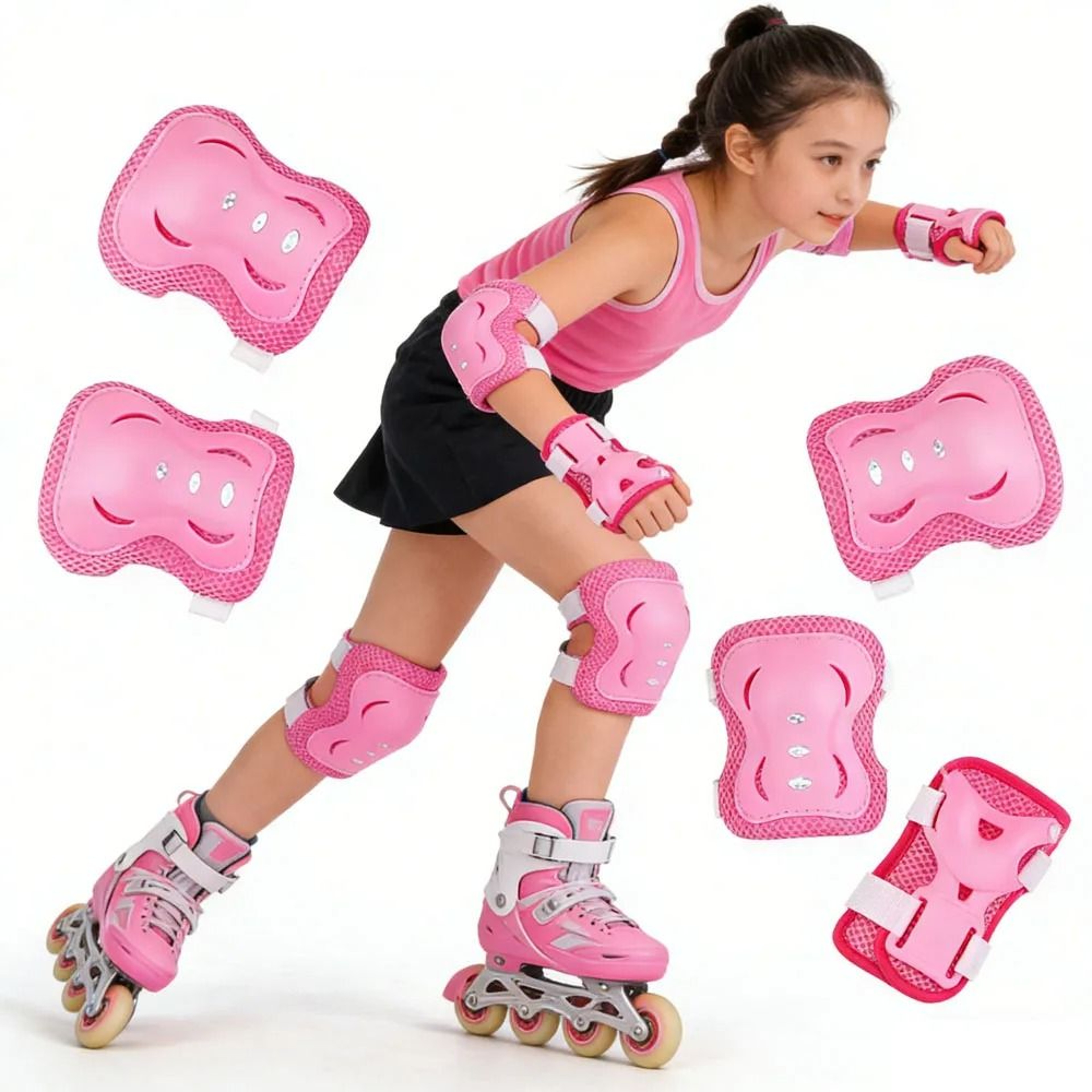 Kids Protective Knee Elbow And Wrist Pad Set 6 Pieces 4
