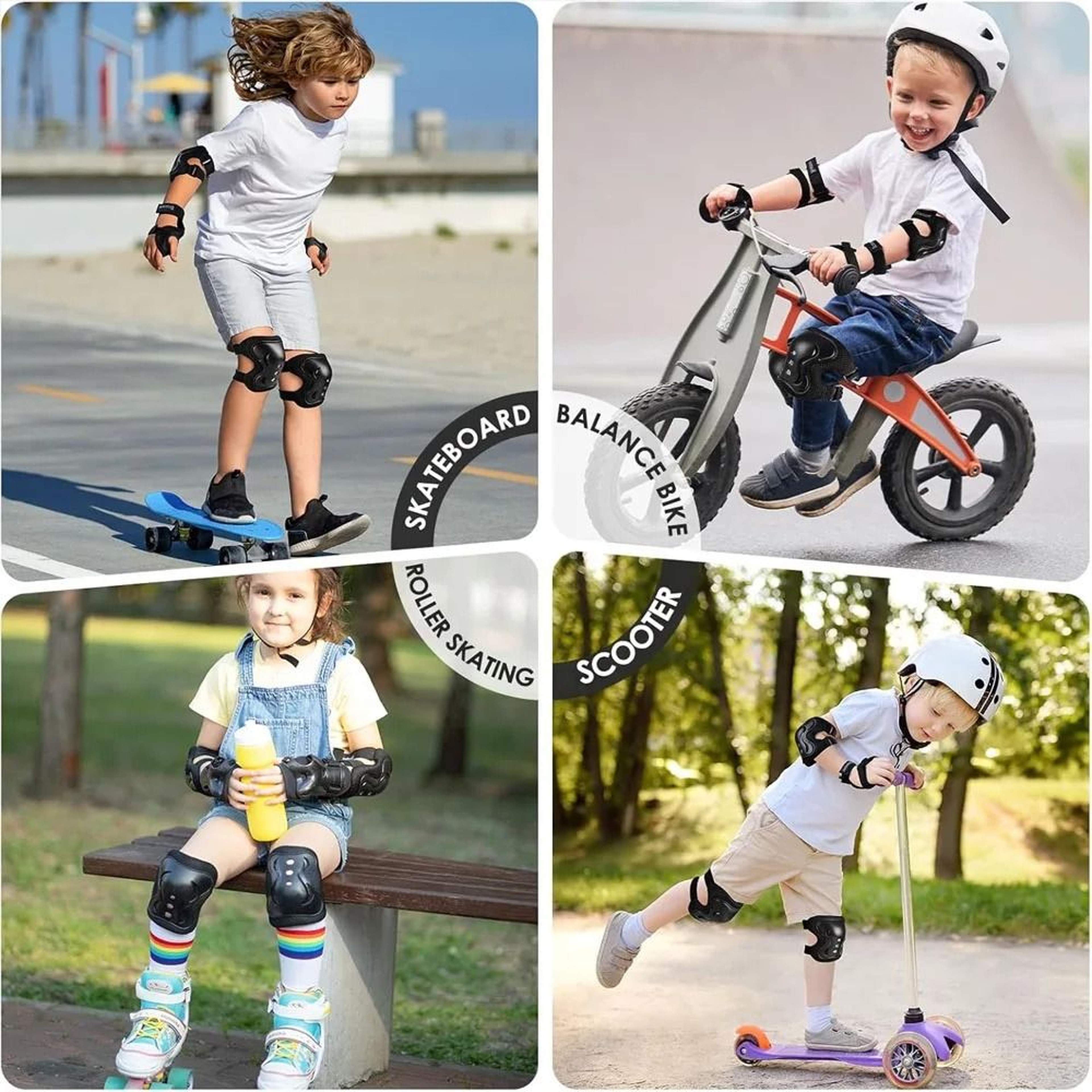 Kids Protective Knee Elbow And Wrist Pad Set 6 Pieces 5