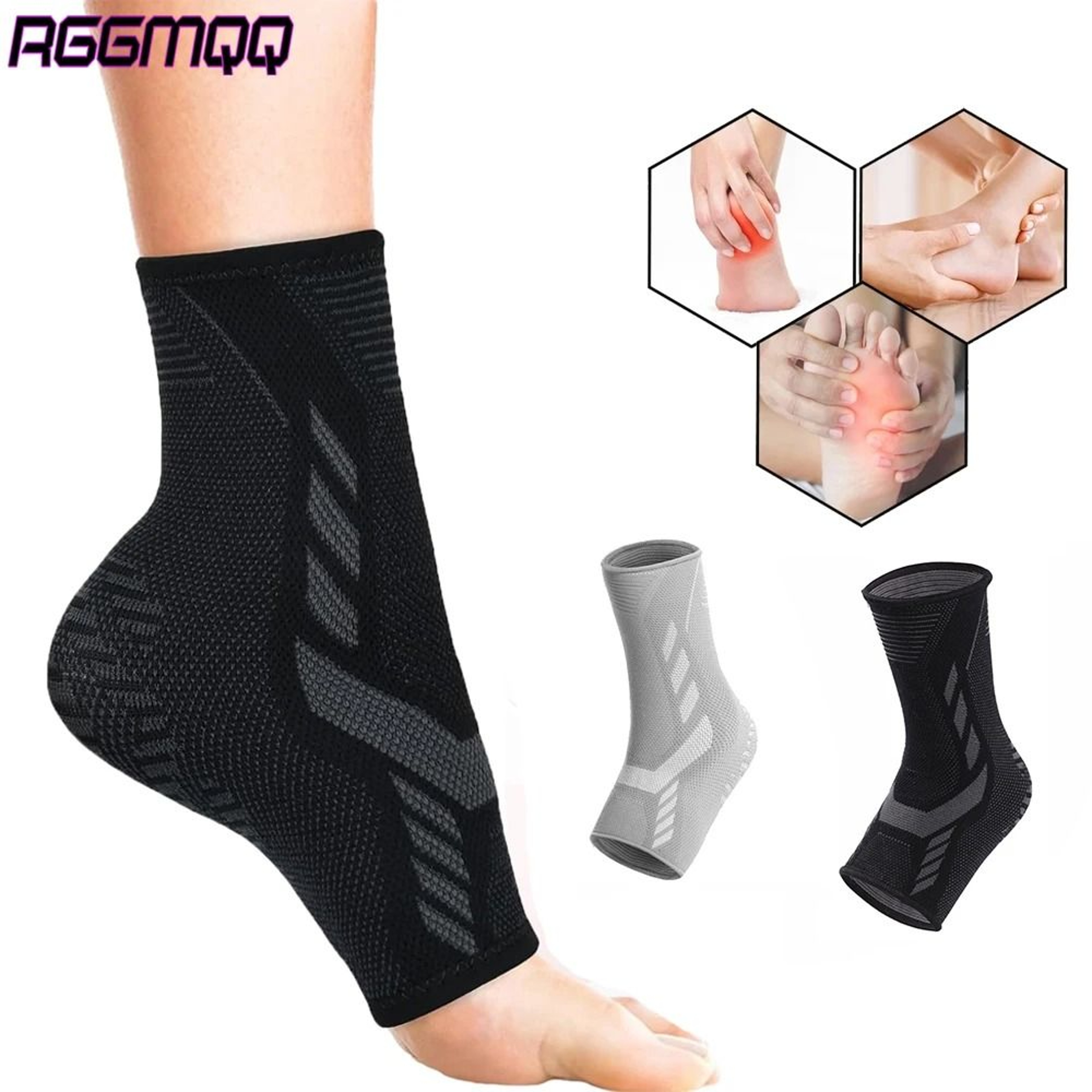 Adjustable Ankle Brace With Compression Support Straps 1