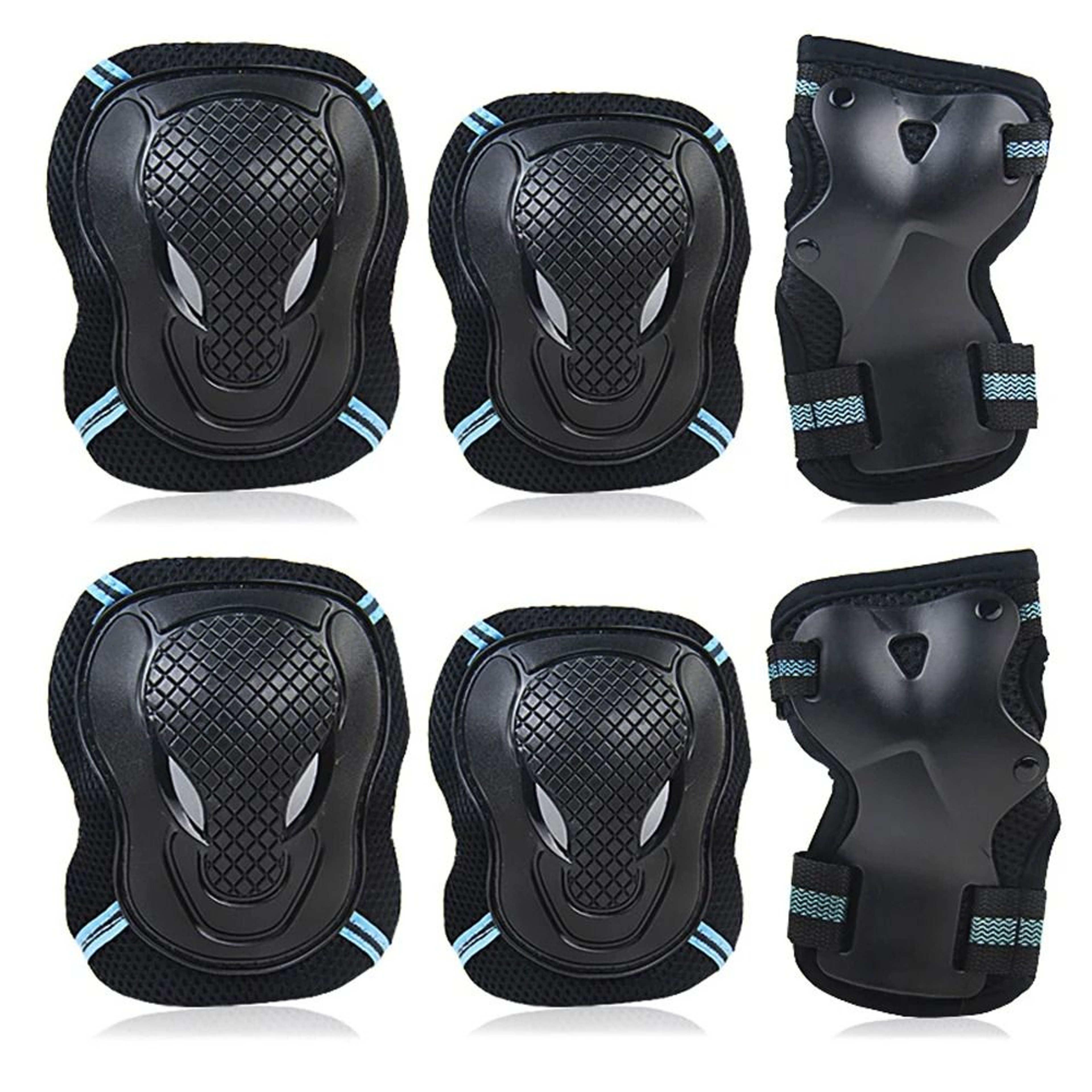 6 Piece Knee Elbow And Wrist Protective Gear Set 6