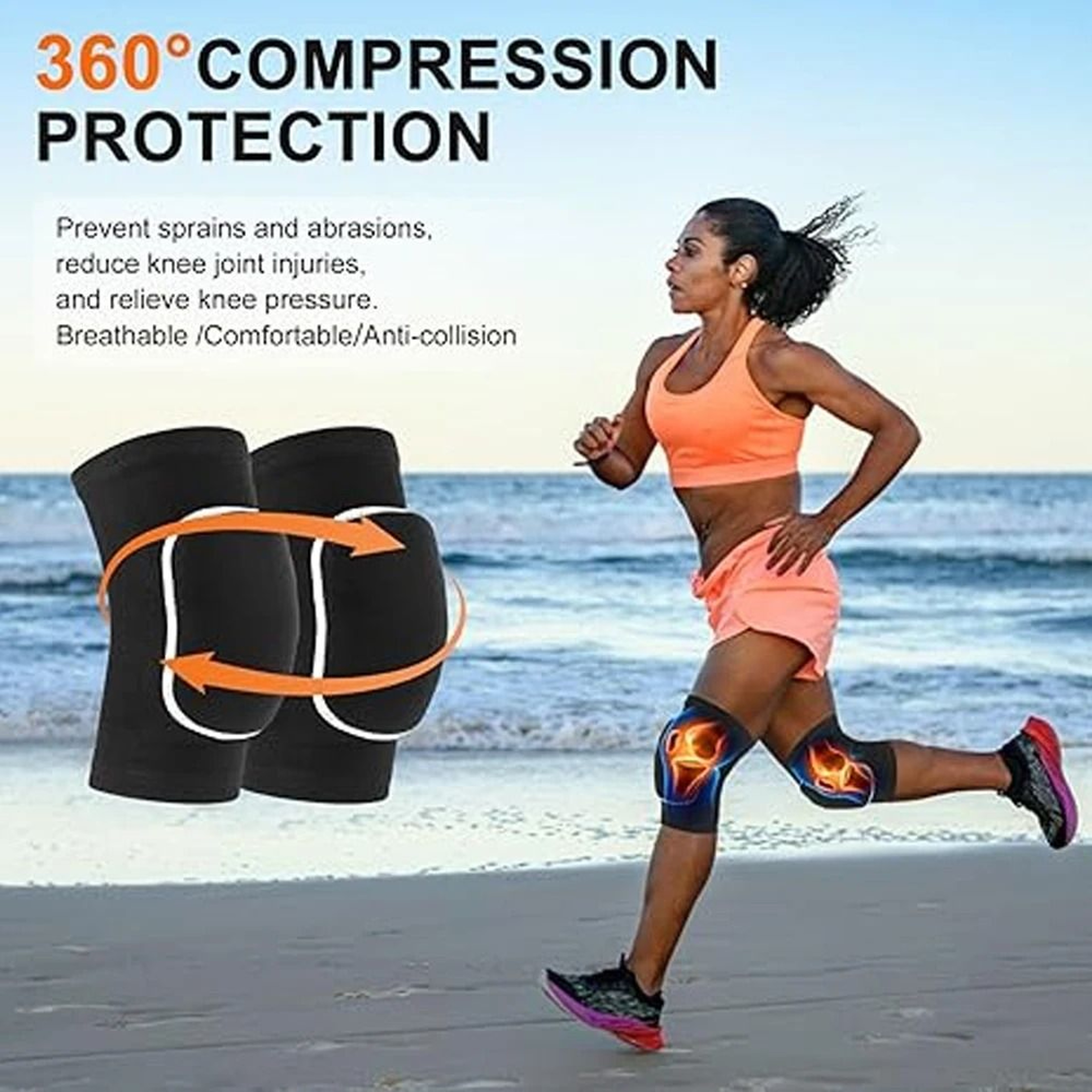 Shock Absorbing EVA Knee Pads For Volleyball And Multi Sport Protection 2