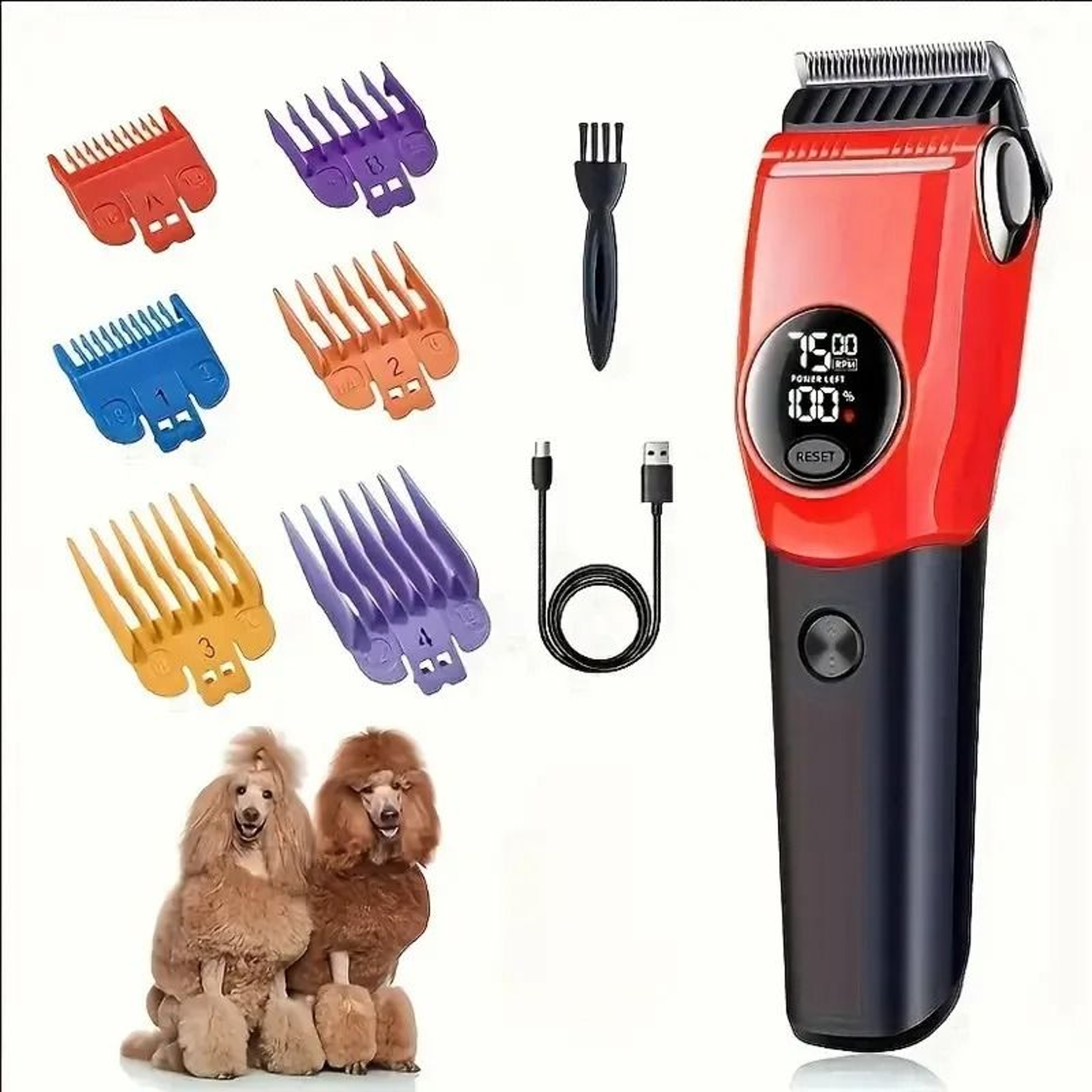Professional LED Pet Hair Clipper For Dogs And Cats 9