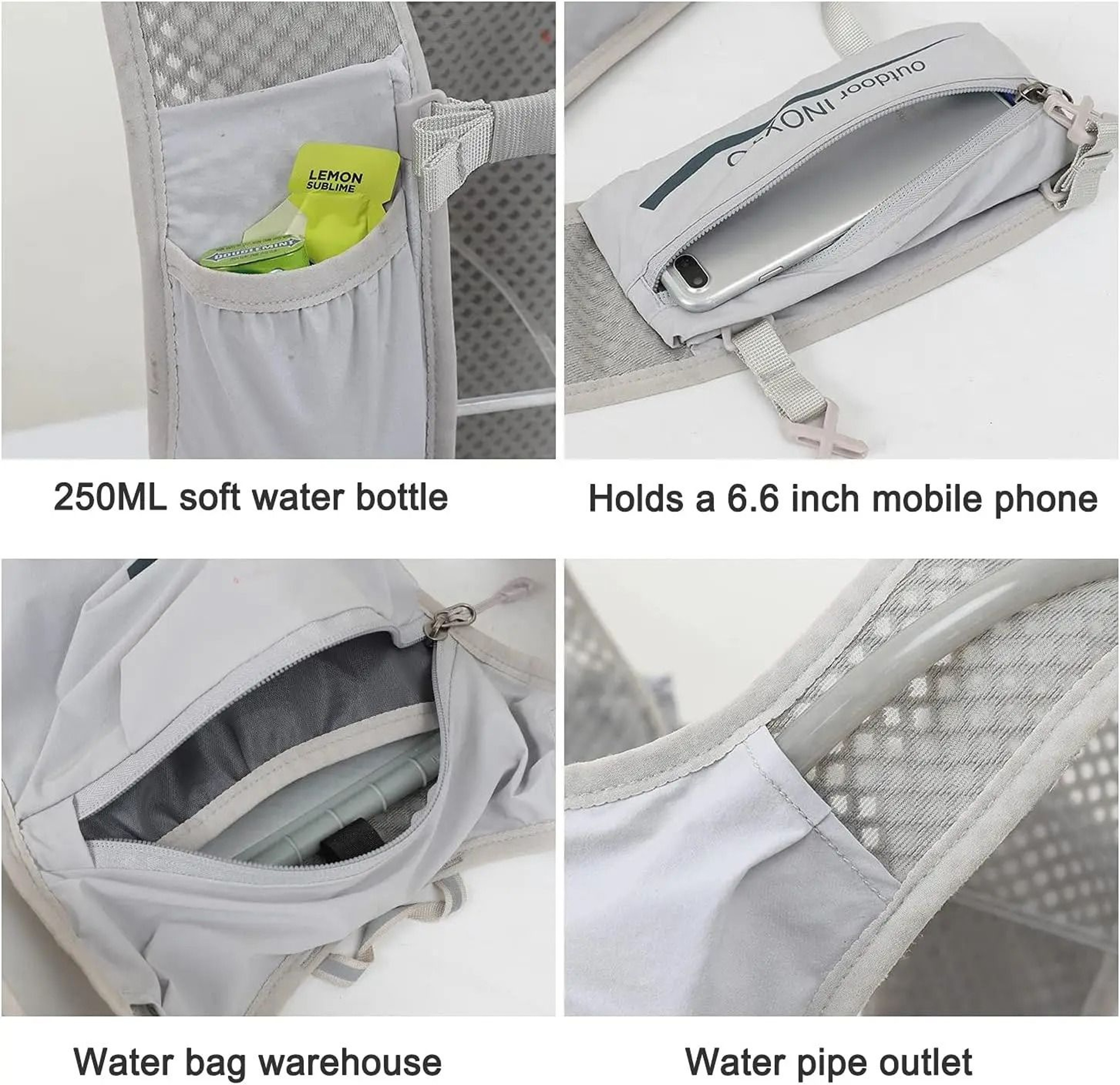 LUMATIK Ultralight Hydration Backpack For Trail Running Cycling  Hiking 4