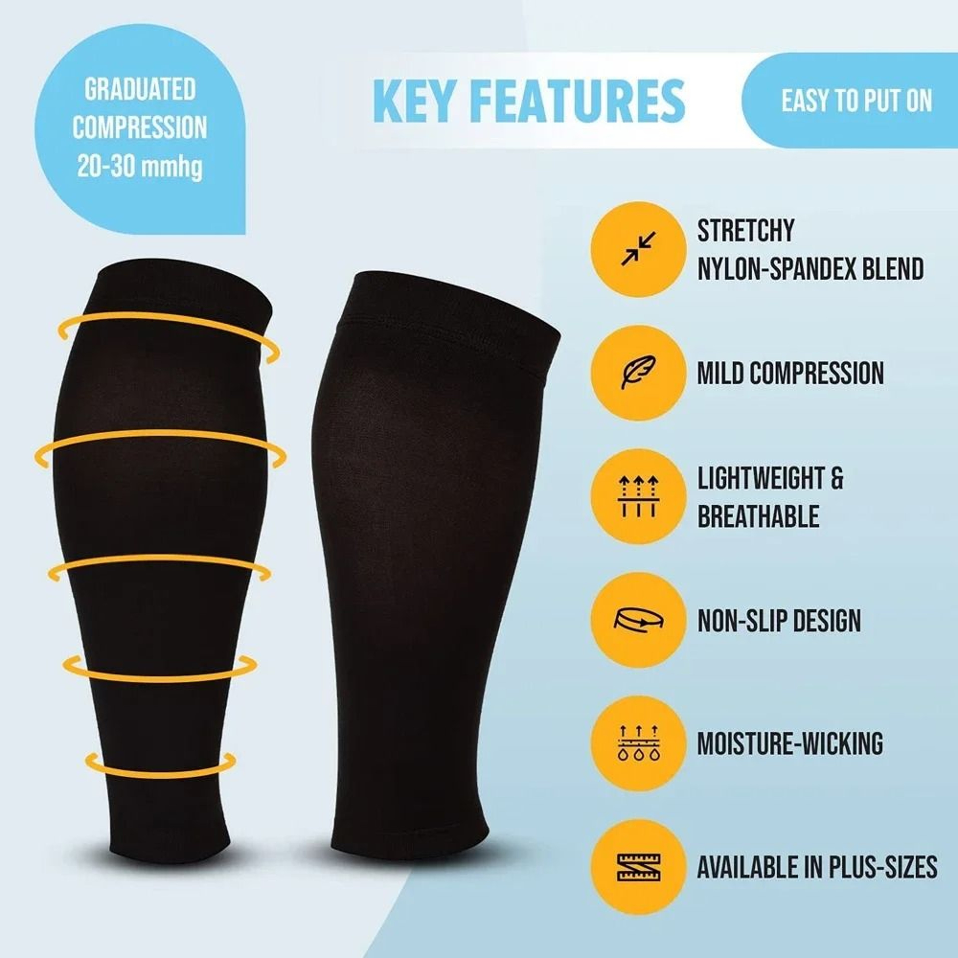 2030 MmHg Knee High Compression Socks 5