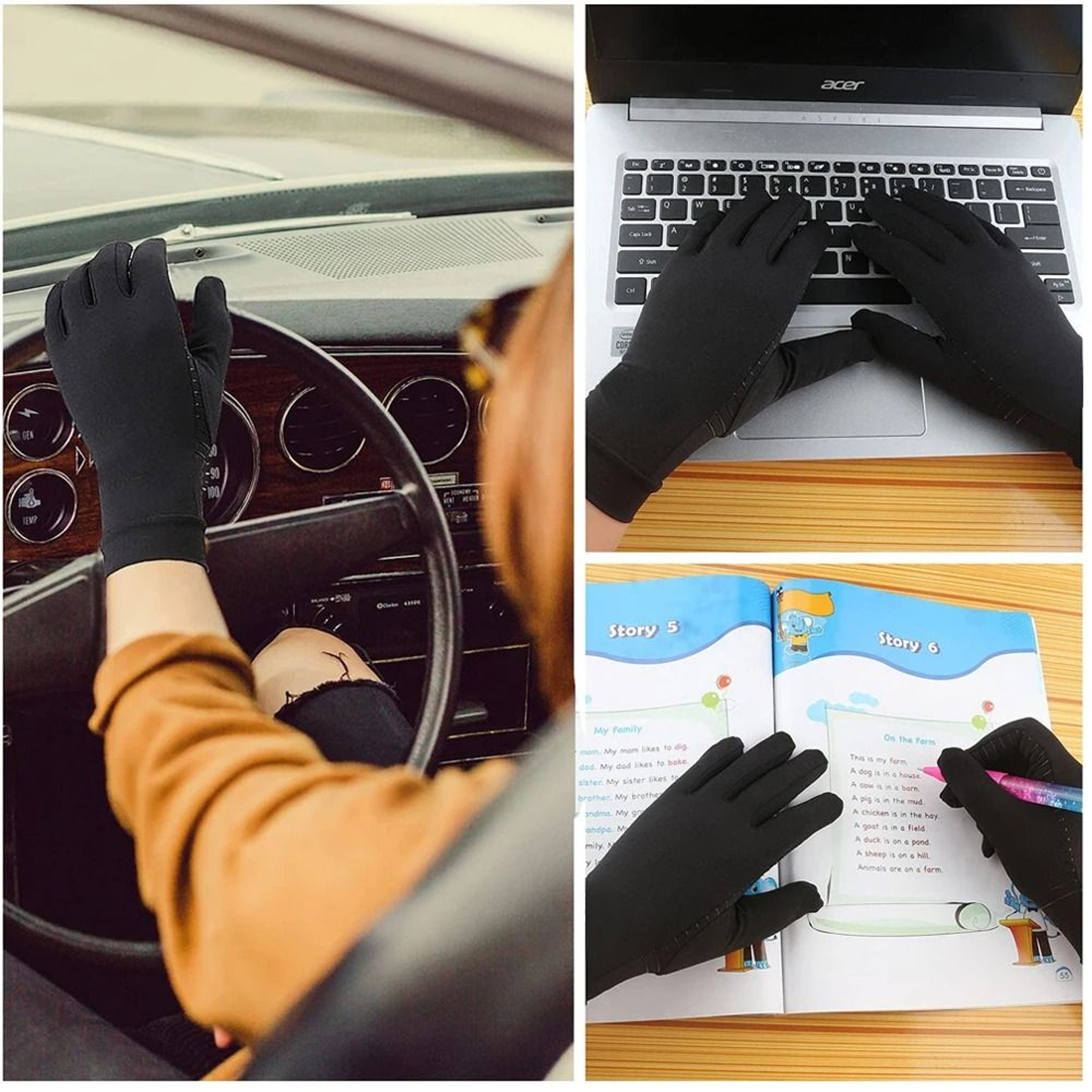 Copper Infused Fingerless Compression Gloves For Daily Hand Support 3