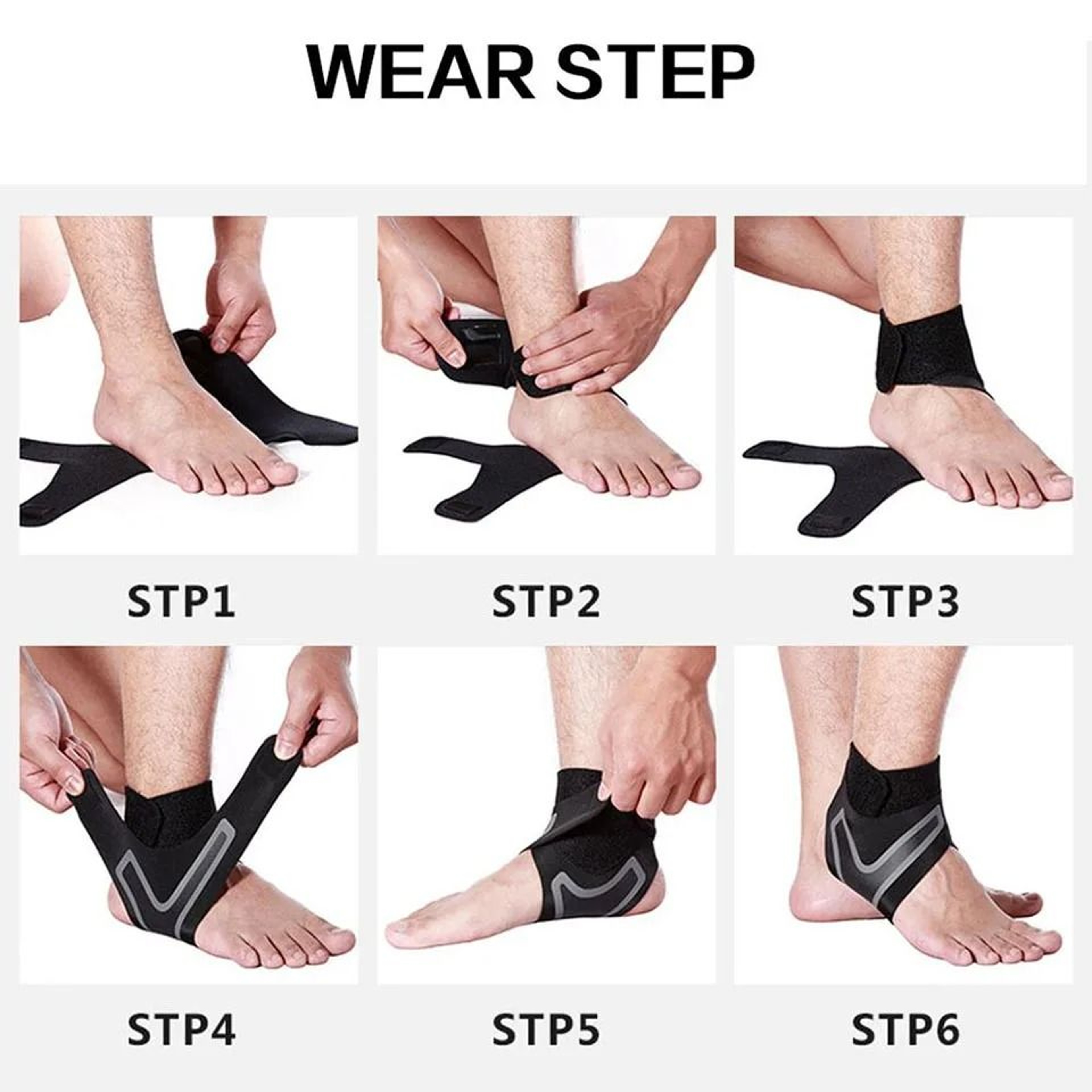 AOLIKES Adjustable Ankle Support Brace  Elastic Ankle Wrap For Sports Running  Sprain Protection 5