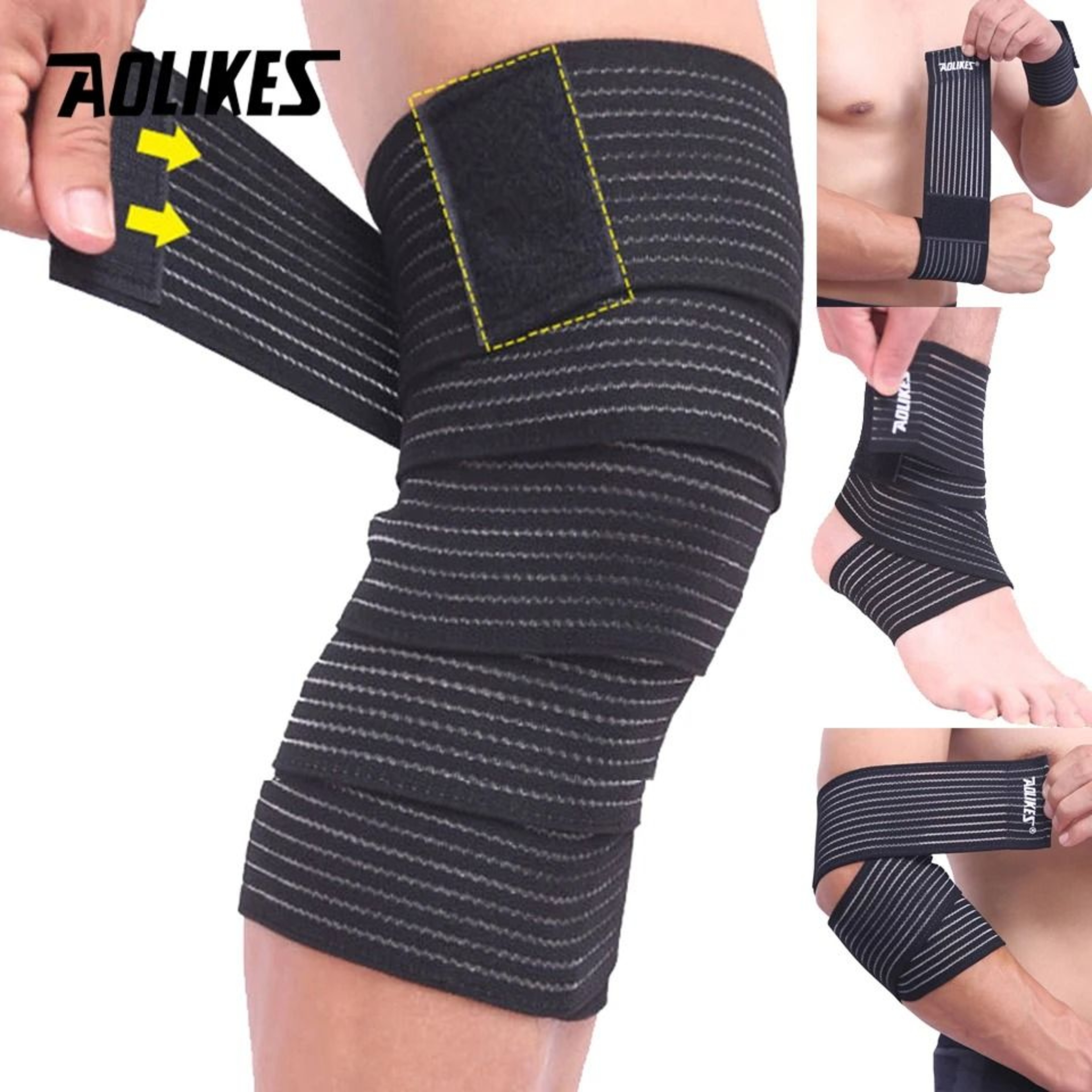 AOLIKES Adjustable Elastic Compression Support Bandage Wrap 0