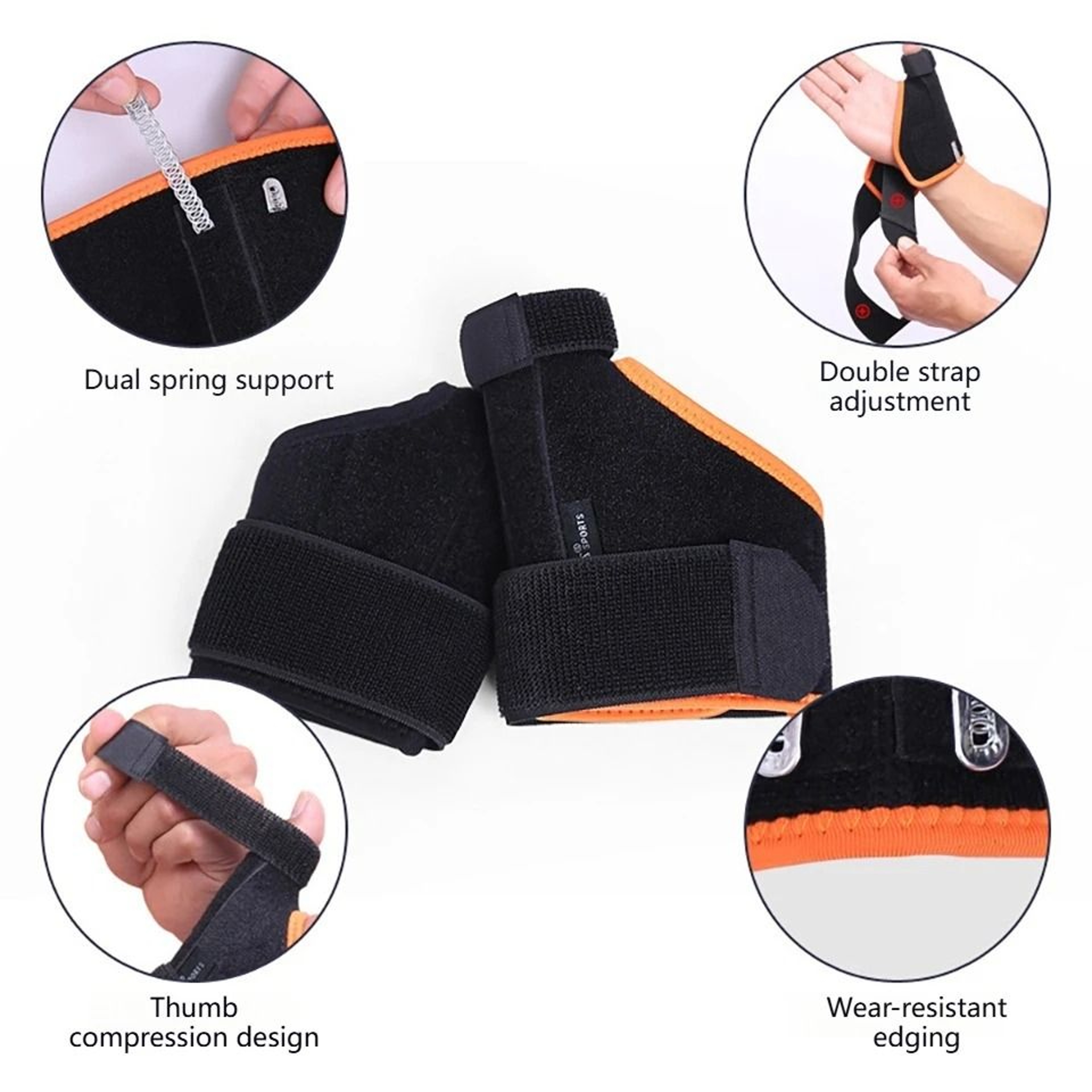 AOLIKES Adjustable Wrist And Thumb Spica Brace For Hand Stabilization 3