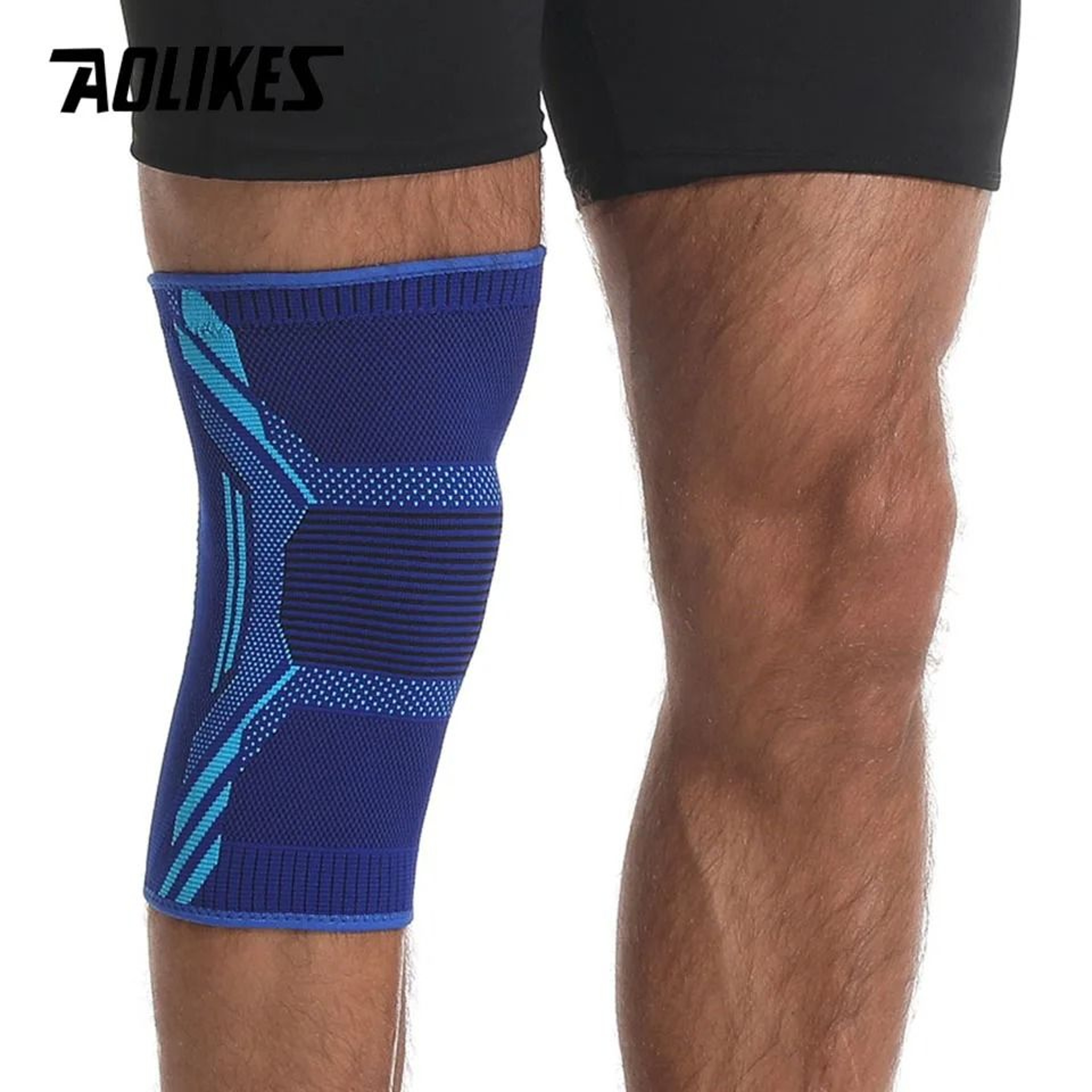 AOLIKES No Slip Knee Compression Sleeve For Running And Cycling 2