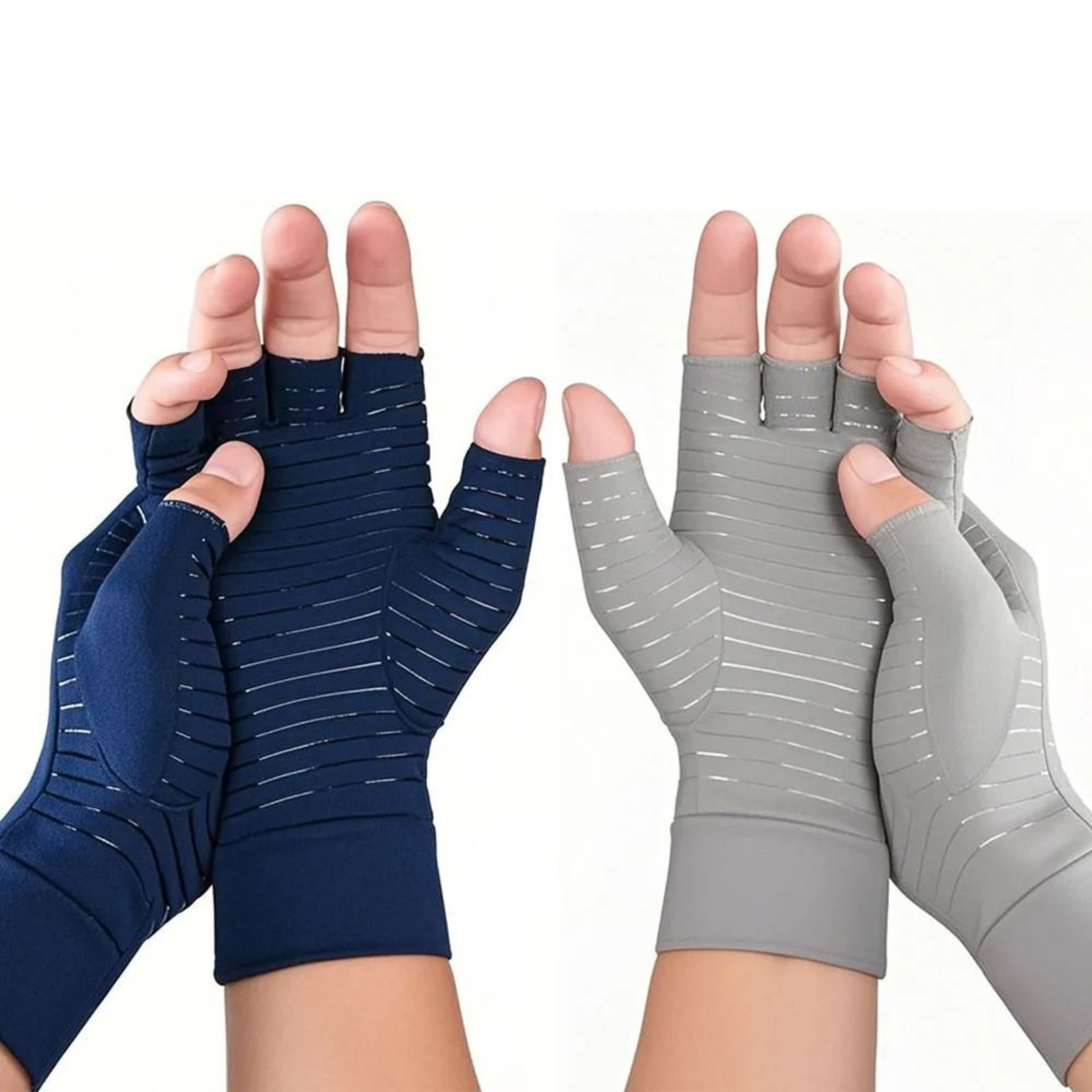 Copper Compression Fingerless Gloves For Everyday Hand Support 0