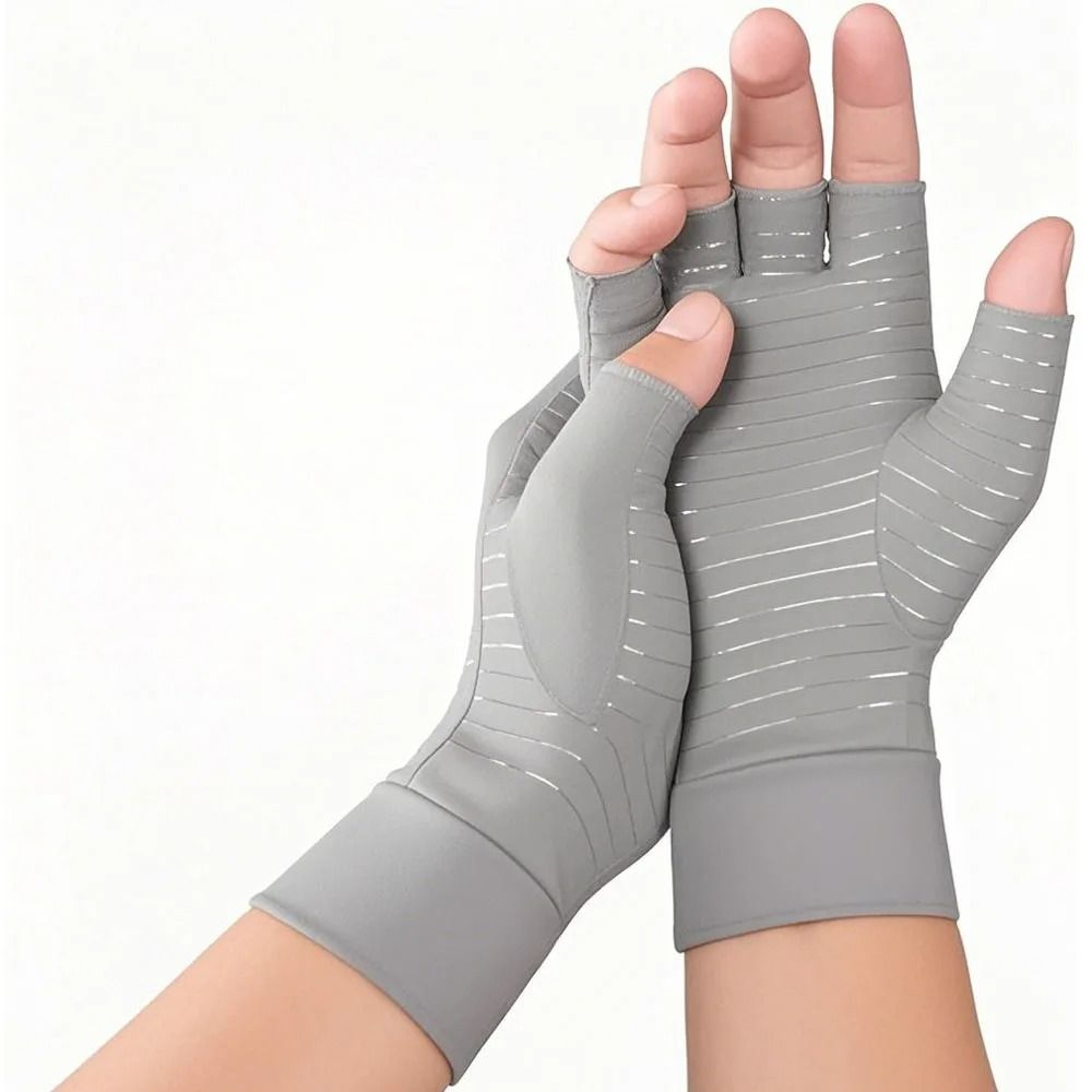 Copper Compression Fingerless Gloves For Everyday Hand Support 6