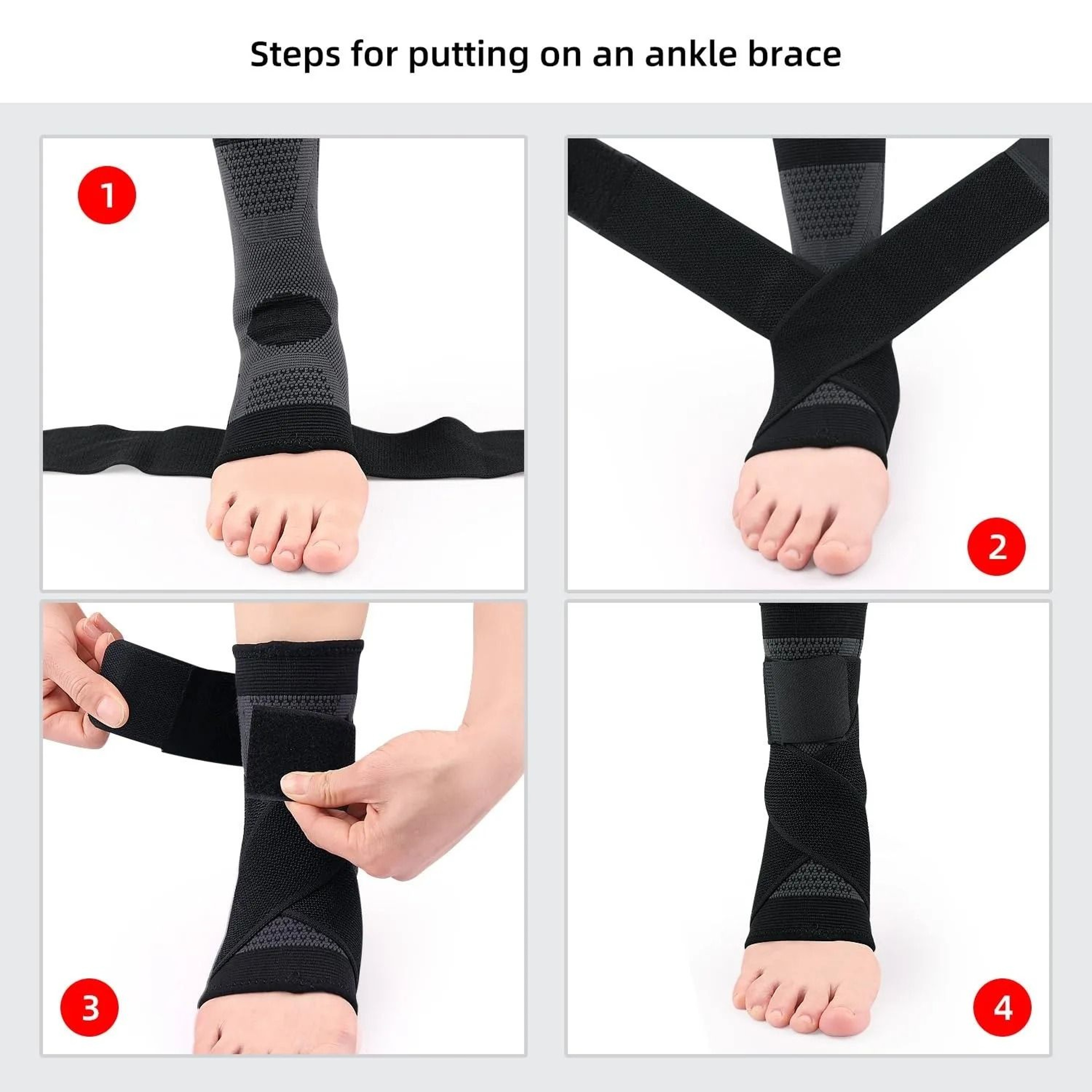 Adjustable Compression Ankle Brace For Sports Support 4