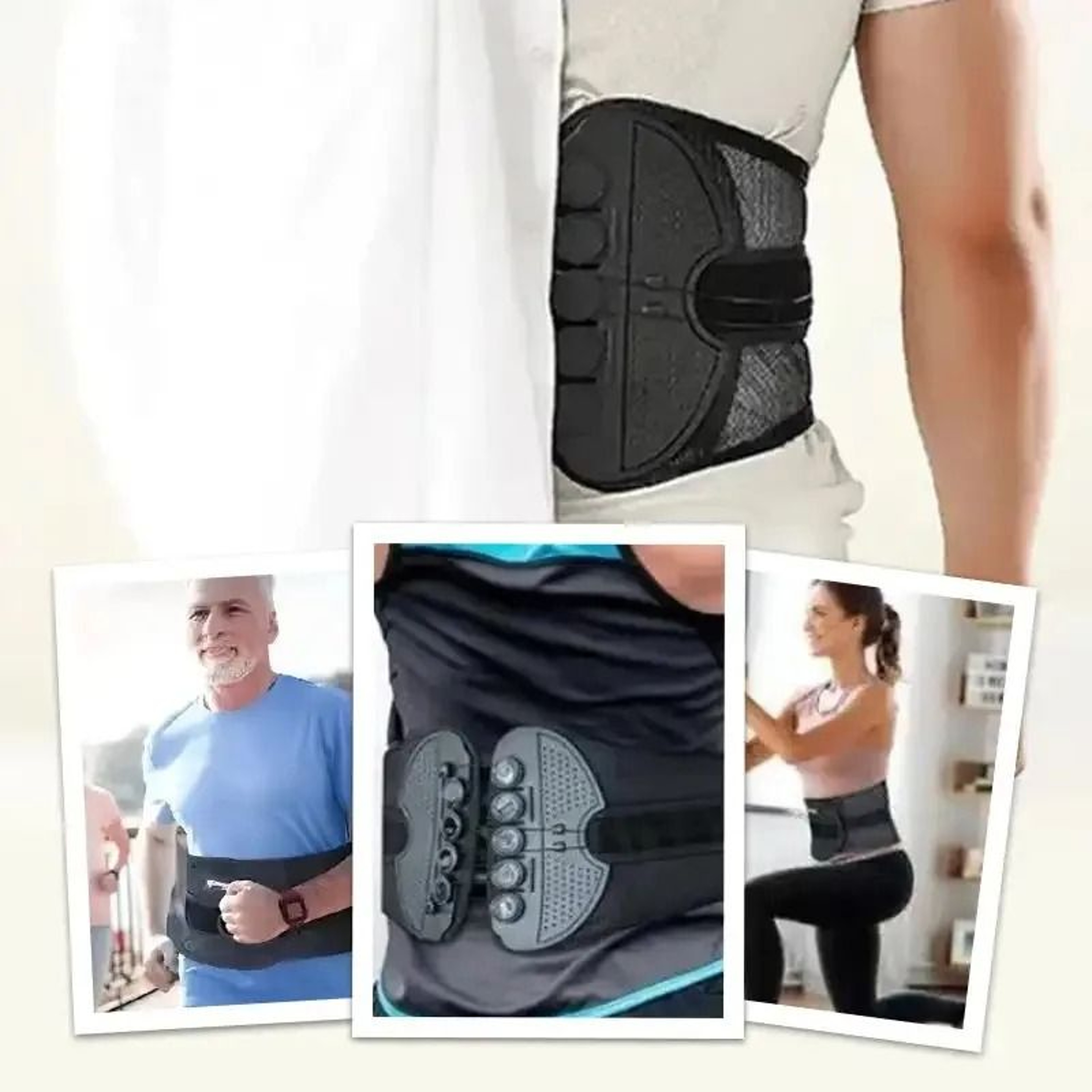 Adjustable Lumbar Support Belt With Double Pull Pulley For Lower Back Pain Relief 2
