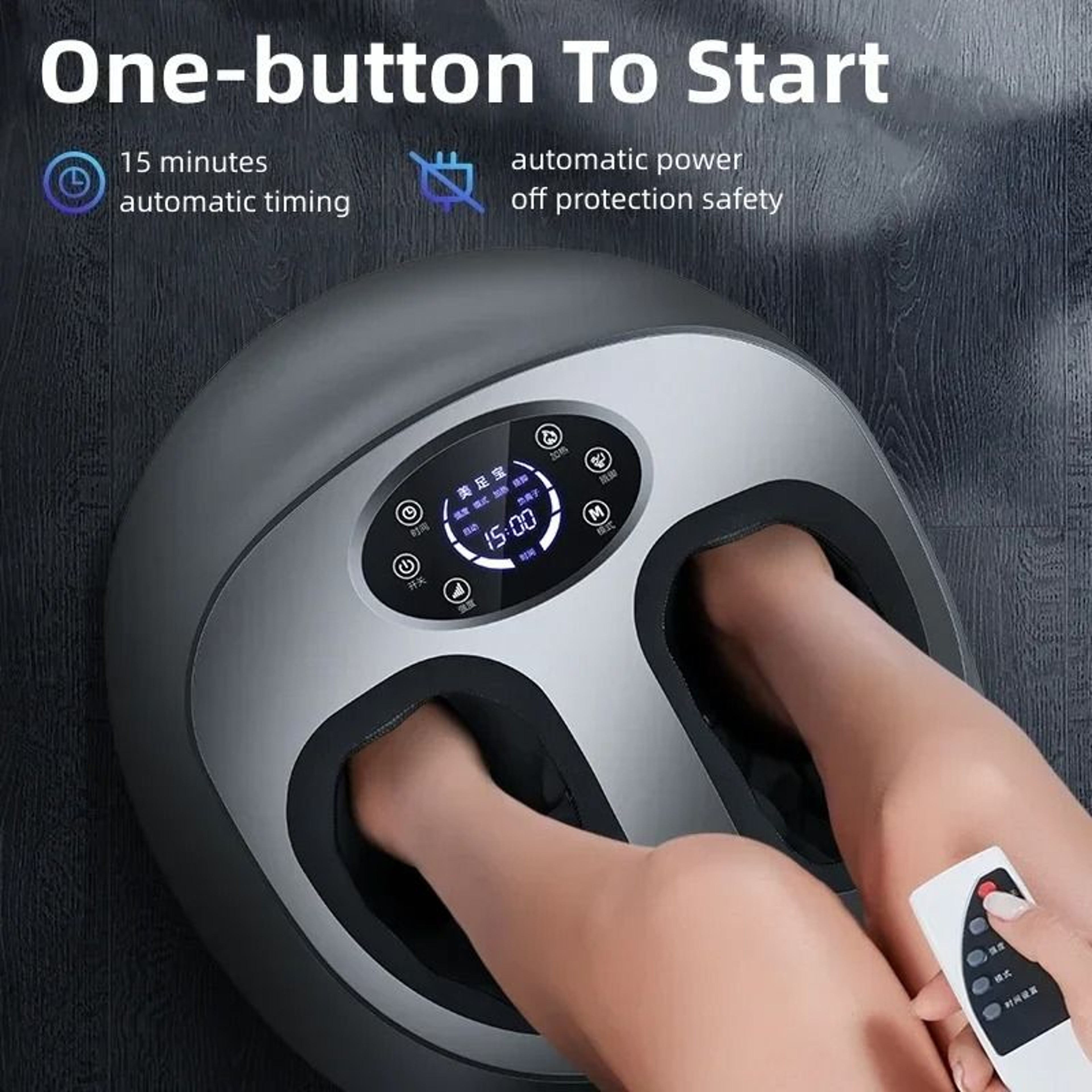 Fully Enclosed Shiatsu Foot Massager With Heat And Air Compression 0