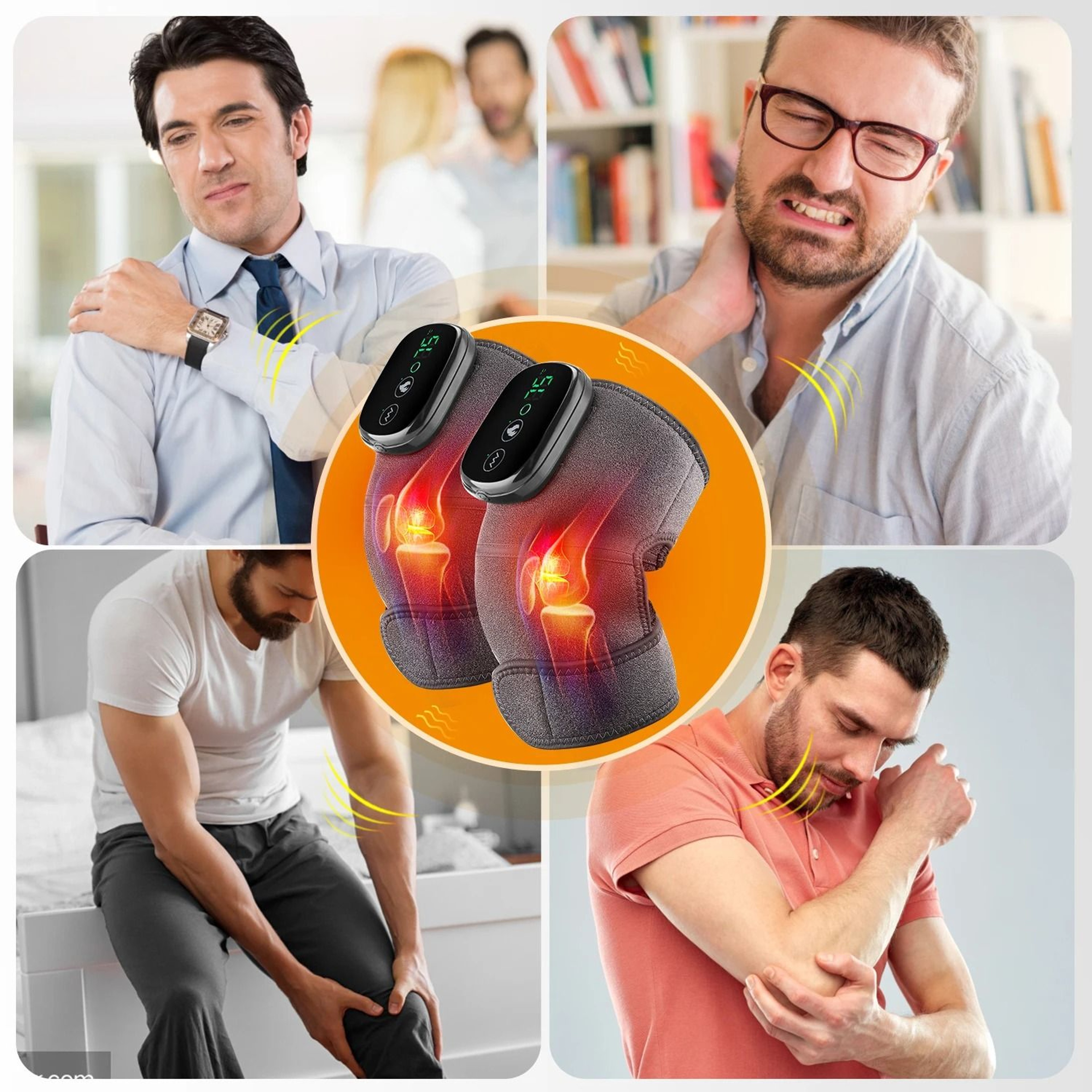 3 In 1 Heated Vibration Massage Wrap For Knee Shoulder And Elbow 3