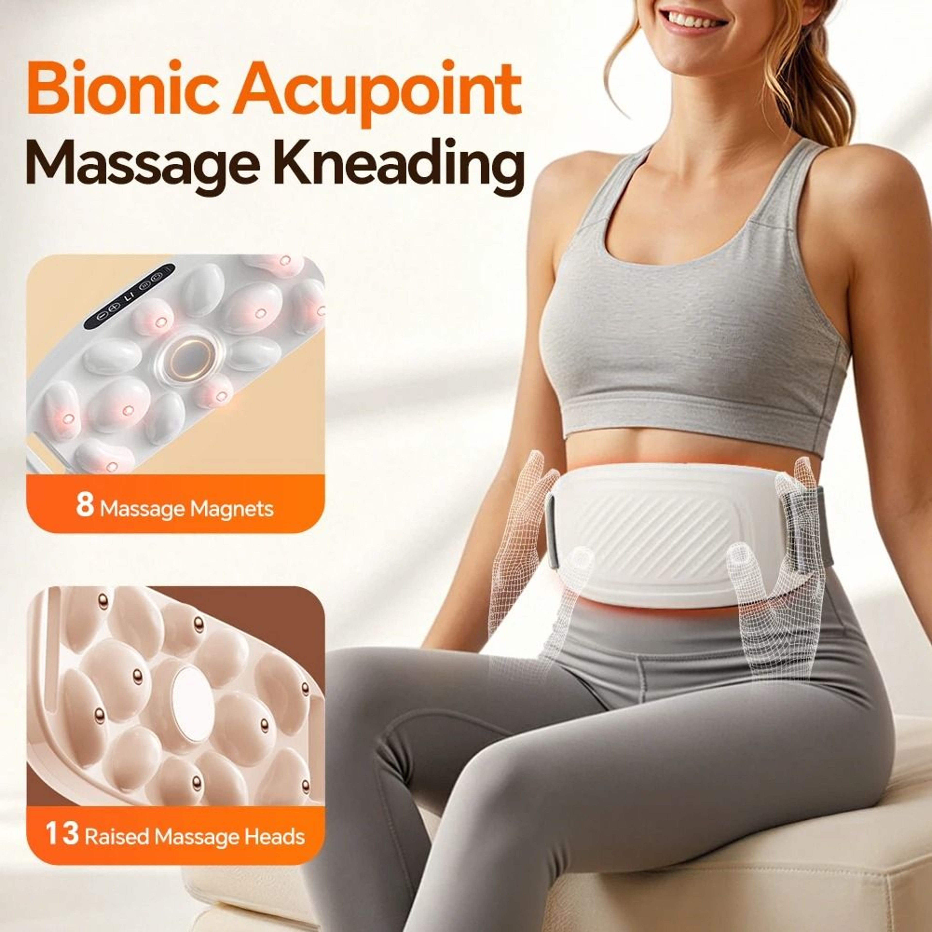 Rechargeable Heated Abdominal Massager With 9 Modes 4