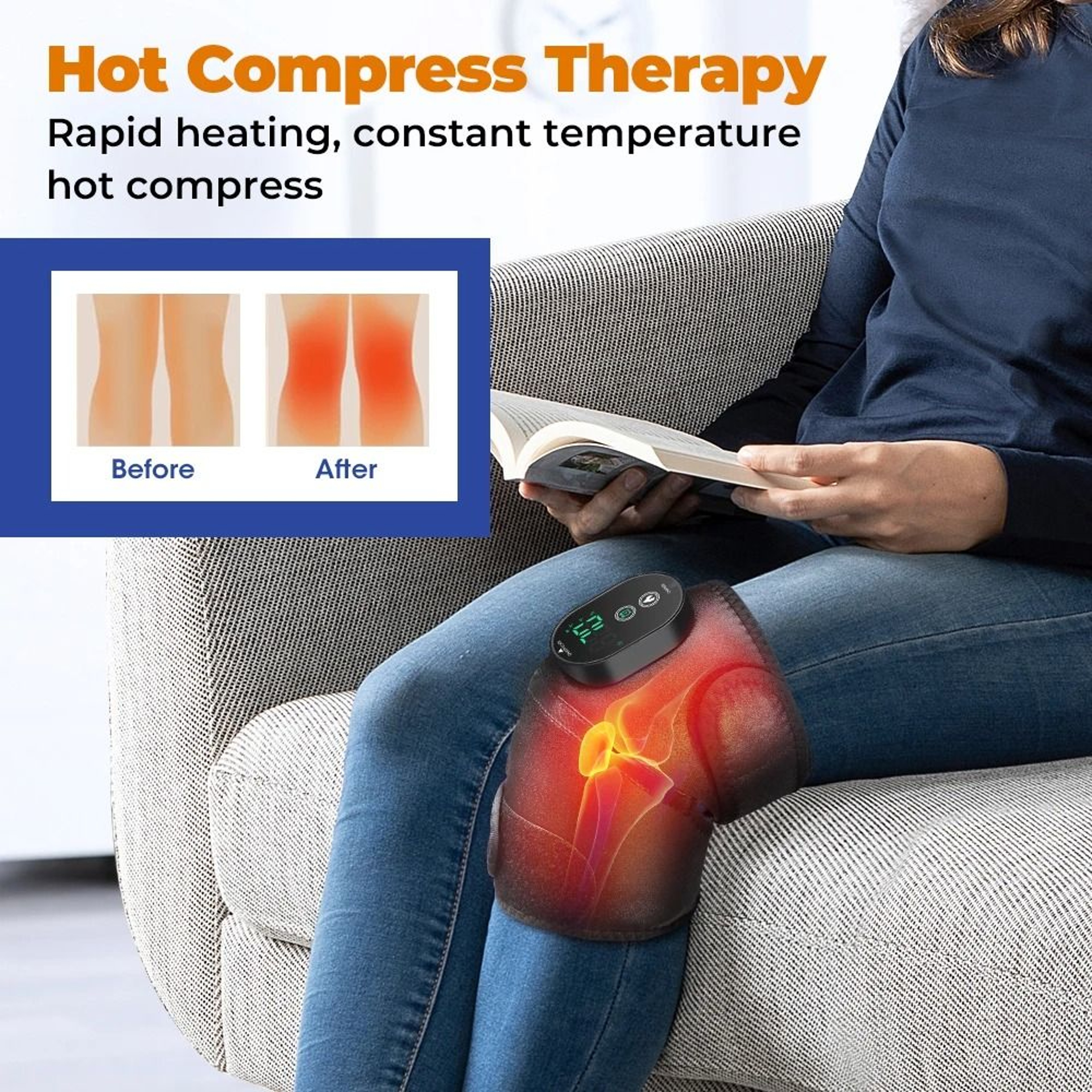 3 In 1 Heated Knee Shoulder And Elbow Brace With Hot Compress Therapy 1
